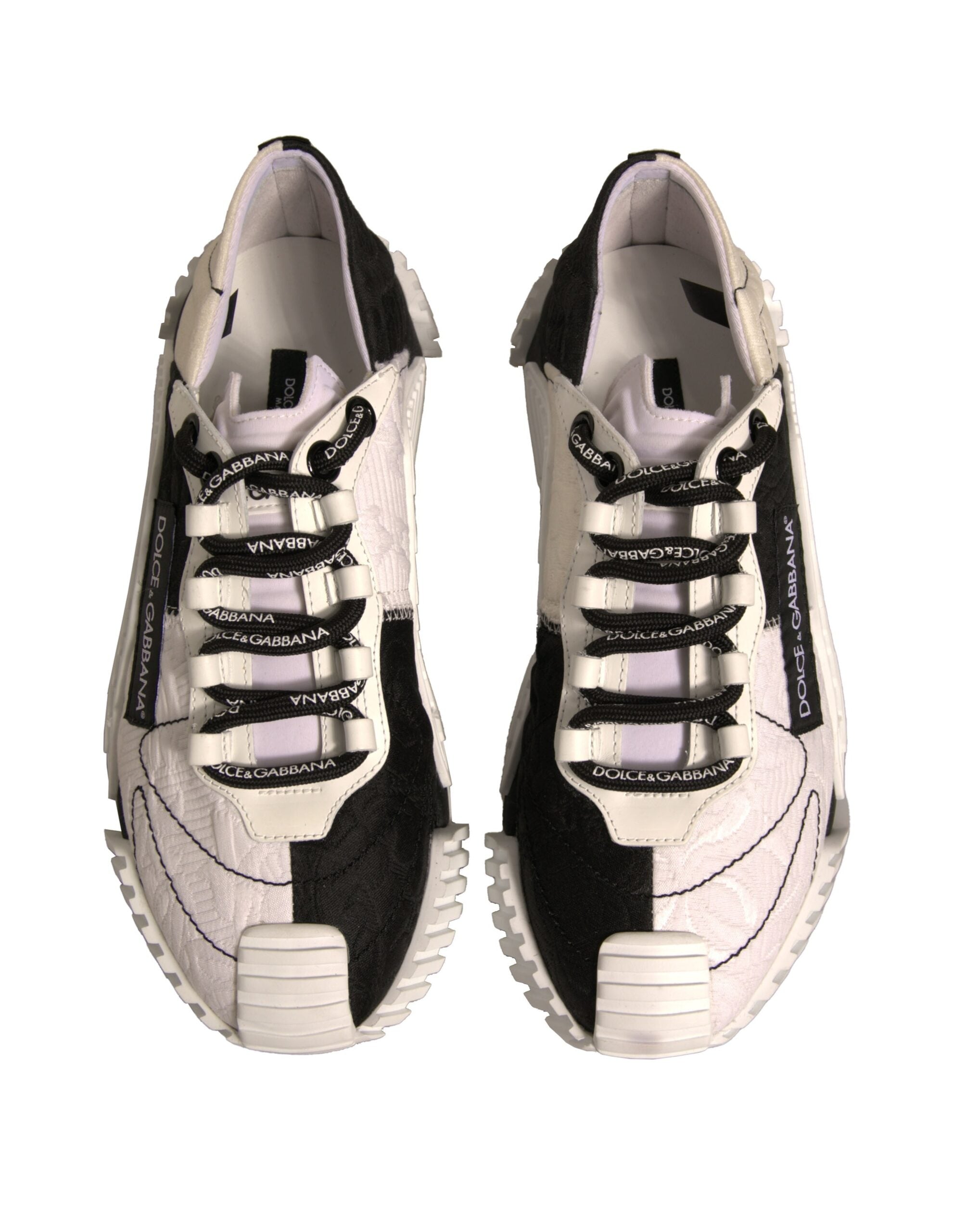 Dolce & Gabbana White Black NS1 Low Top Sports Sneakers Women's Shoes (Pre-Owned)