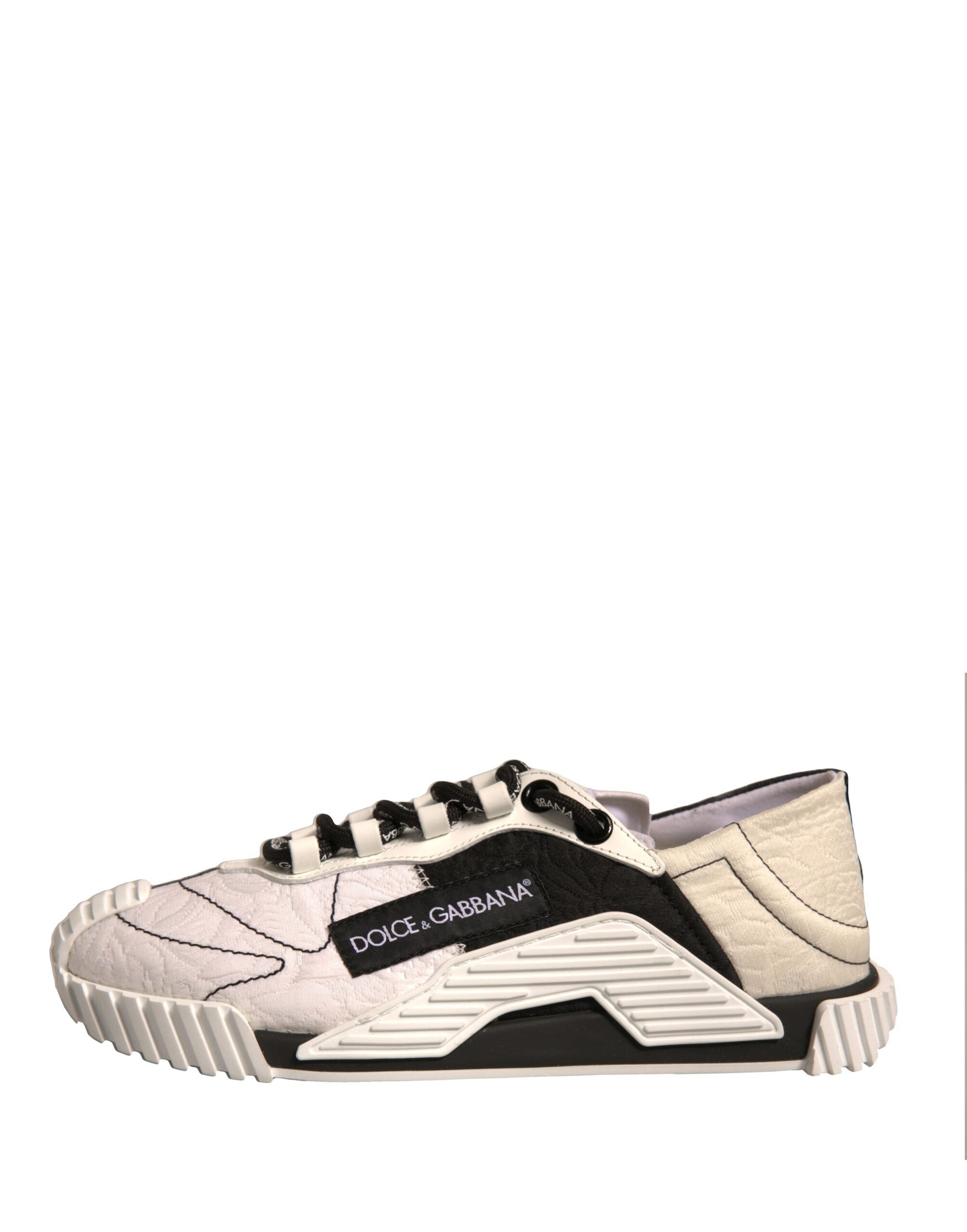 Dolce & Gabbana White Black NS1 Low Top Sports Sneakers Women's Shoes (Pre-Owned)