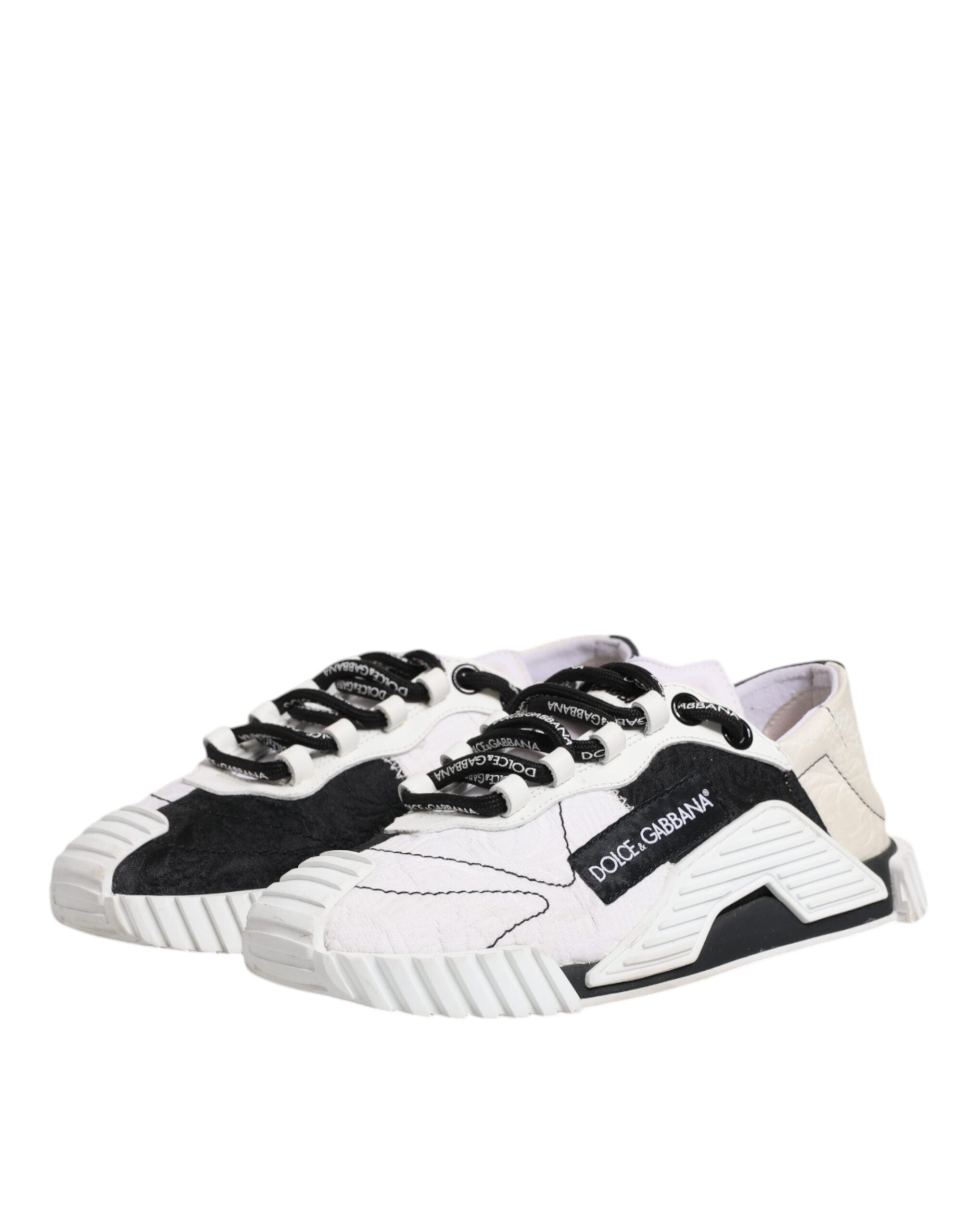 Dolce & Gabbana White Black NS1 Low Top Sneakers Women's Shoes (Pre-Owned)