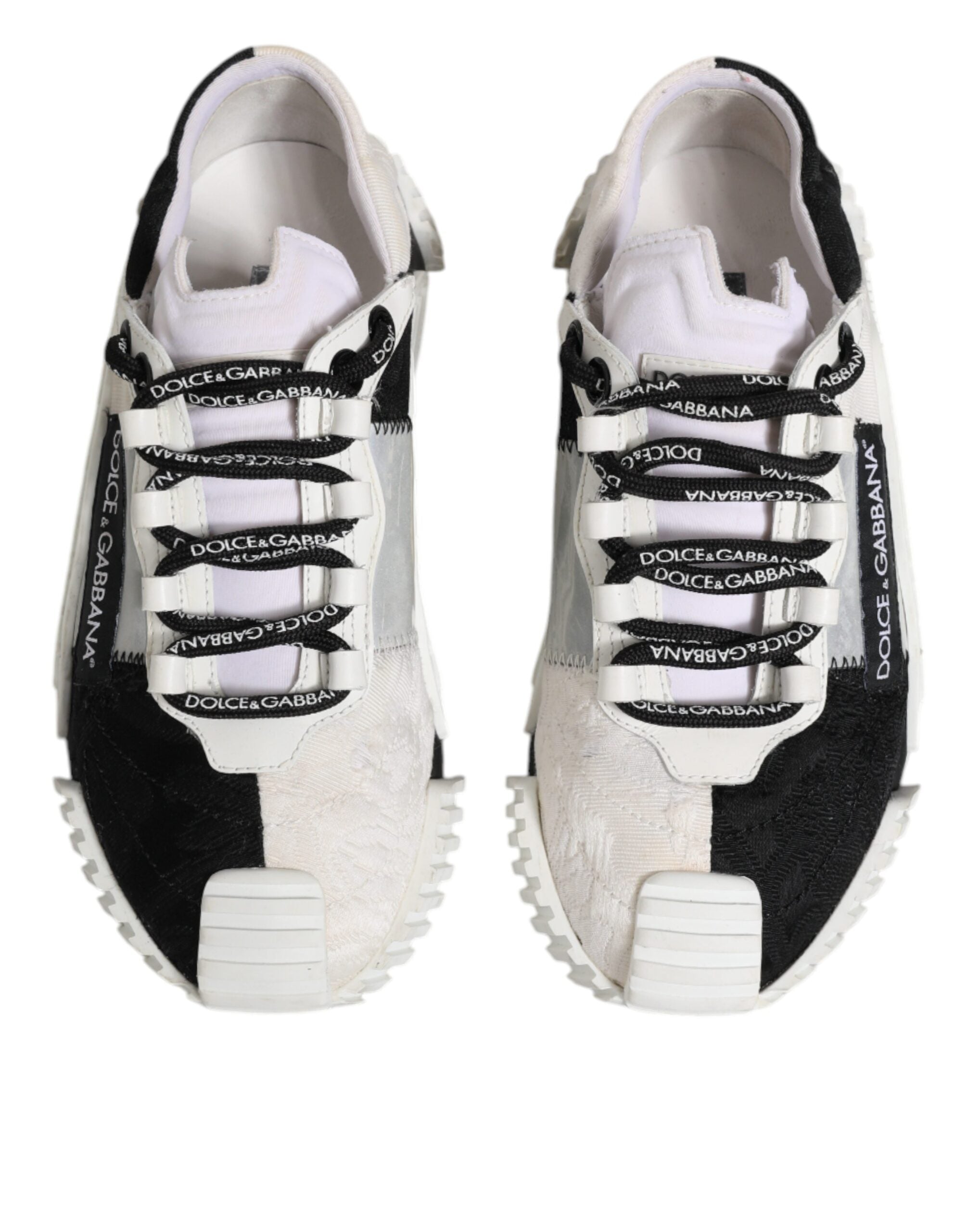 Dolce & Gabbana White Black NS1 Low Top Sneakers Women's Shoes (Pre-Owned)
