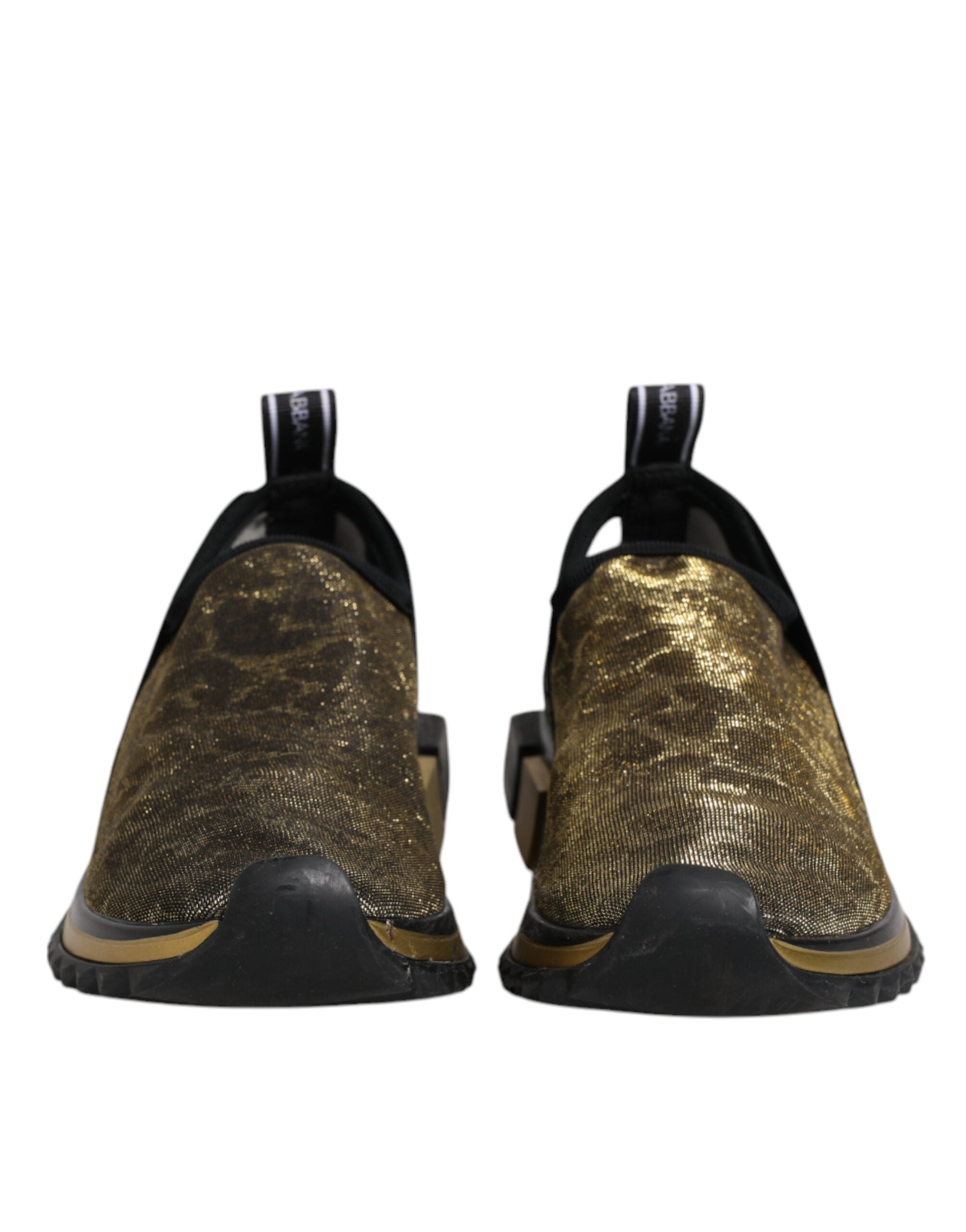 Dolce & Gabbana Gold Glitter Leopard Sorrento Sneakers Women's Shoes (Pre-Owned)