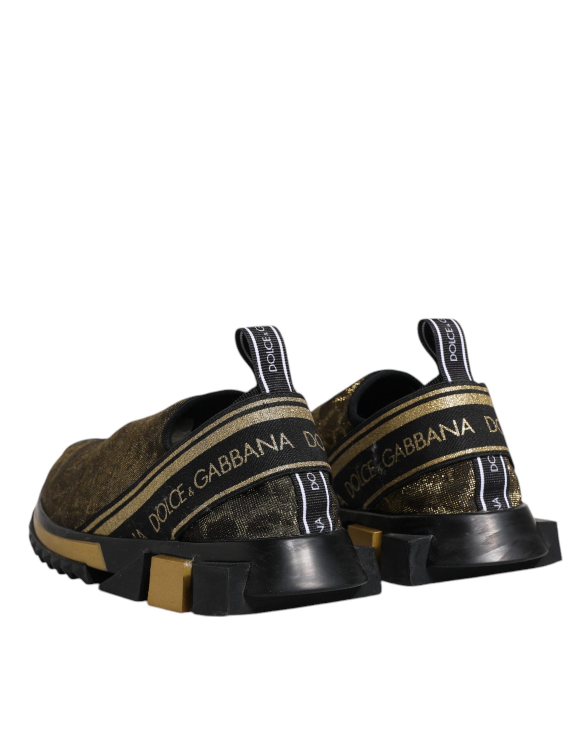 Dolce & Gabbana Gold Glitter Leopard Sorrento Sneakers Women's Shoes (Pre-Owned)