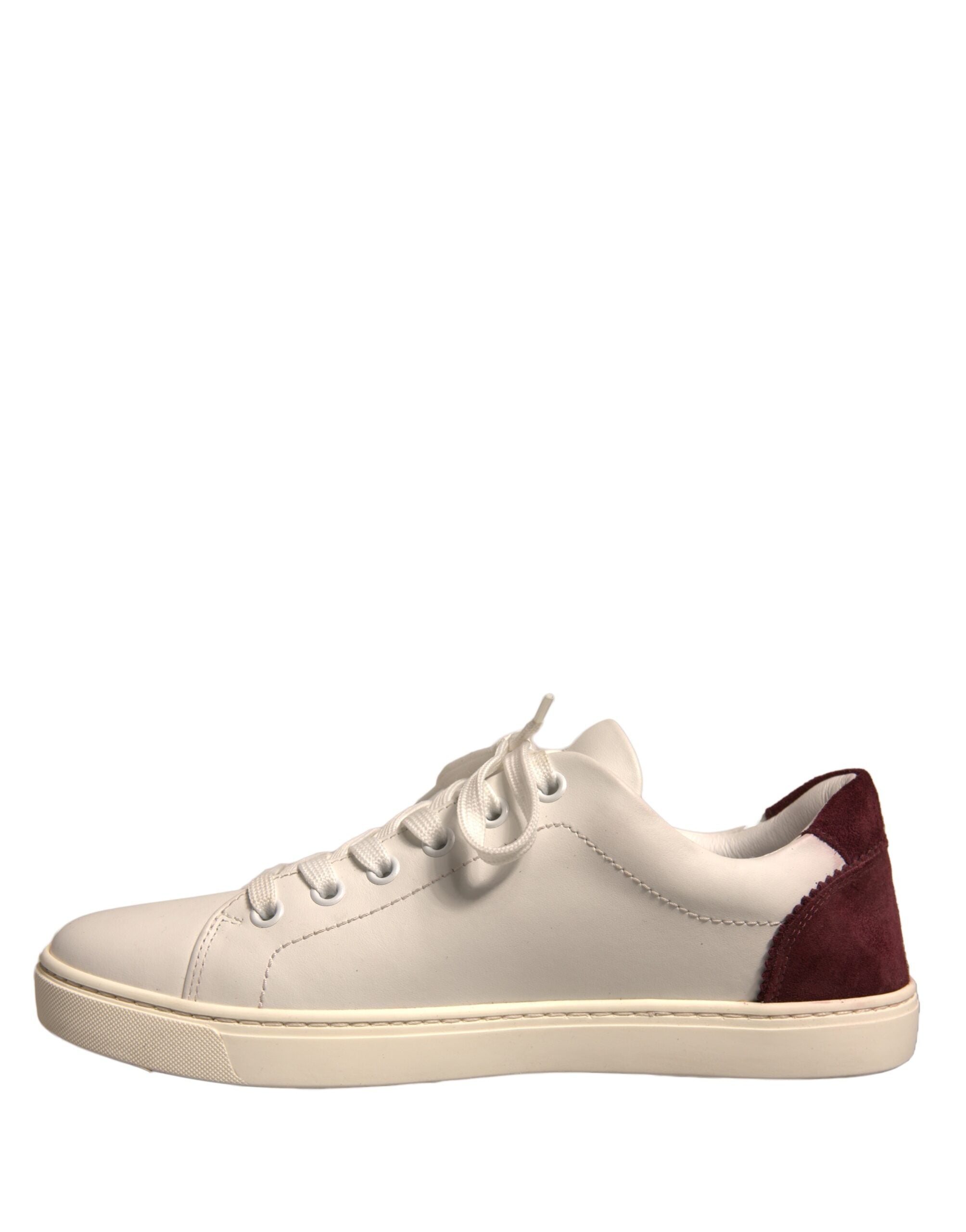 Dolce & Gabbana White Suede Leather Low Top Sneakers Women's Shoes (Pre-Owned)