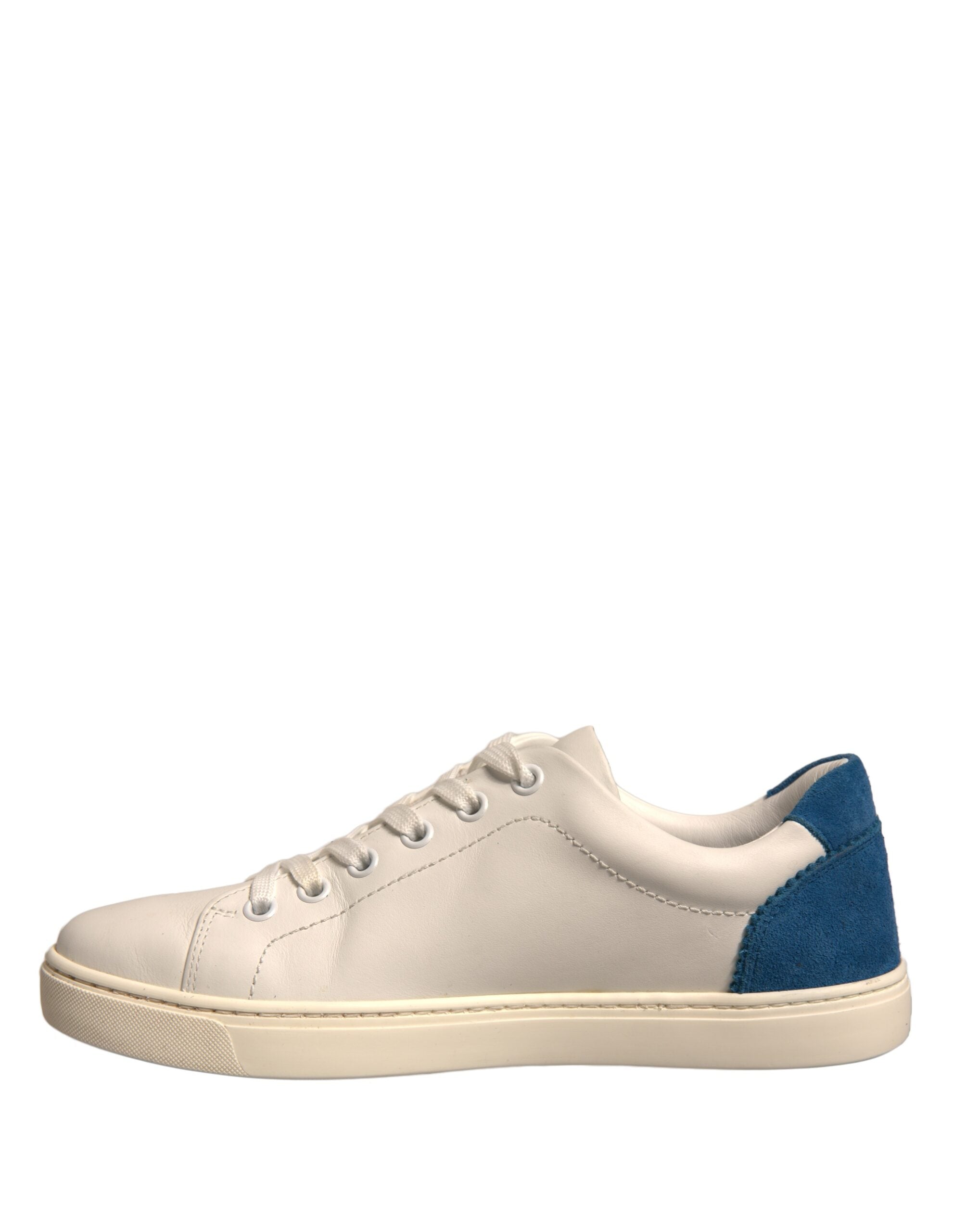 Dolce & Gabbana White Suede Leather Low Top Sneakers Women's Shoes (Pre-Owned)