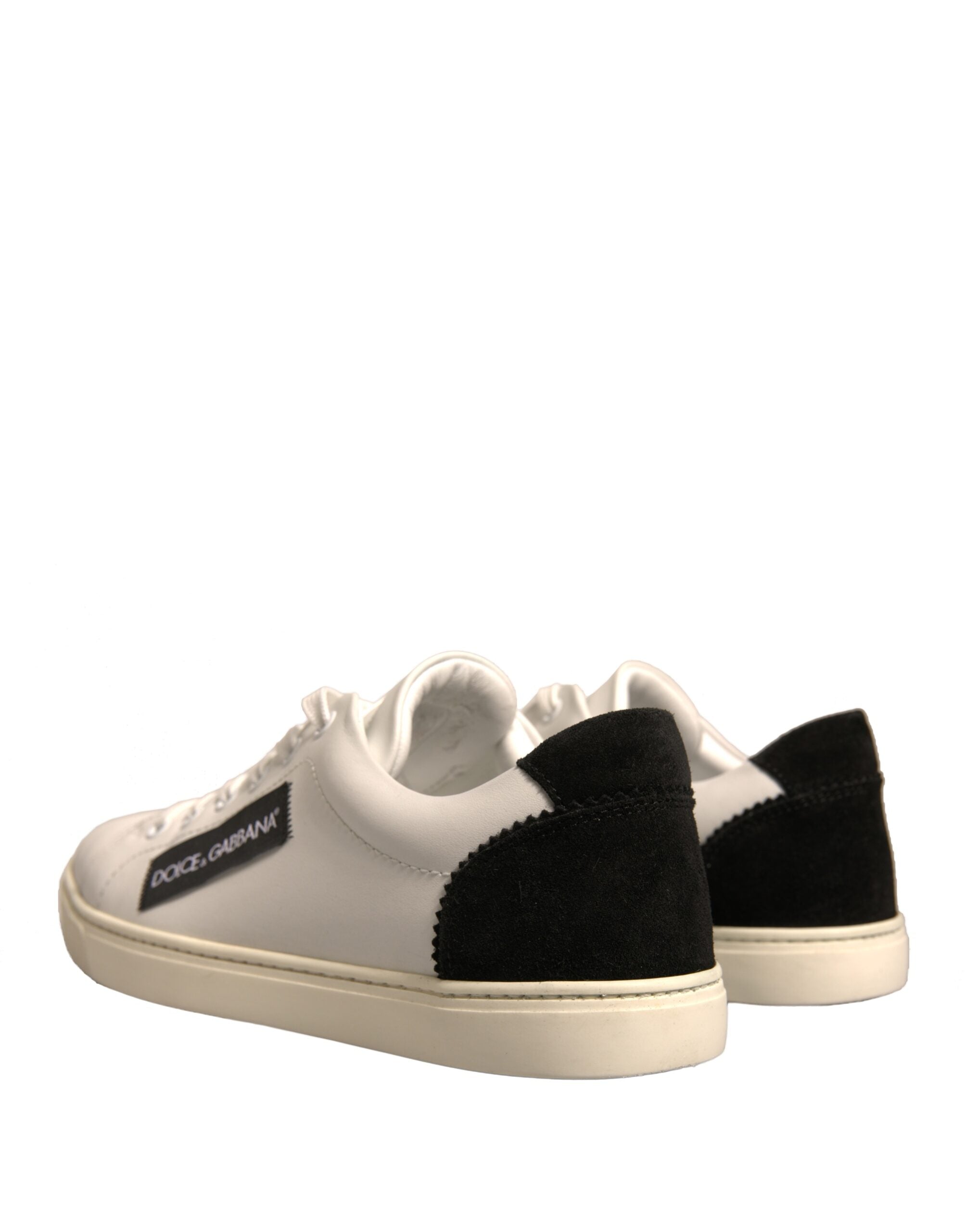 Dolce & Gabbana White Suede Leather Low Top Sneakers Women's Shoes (Pre-Owned)