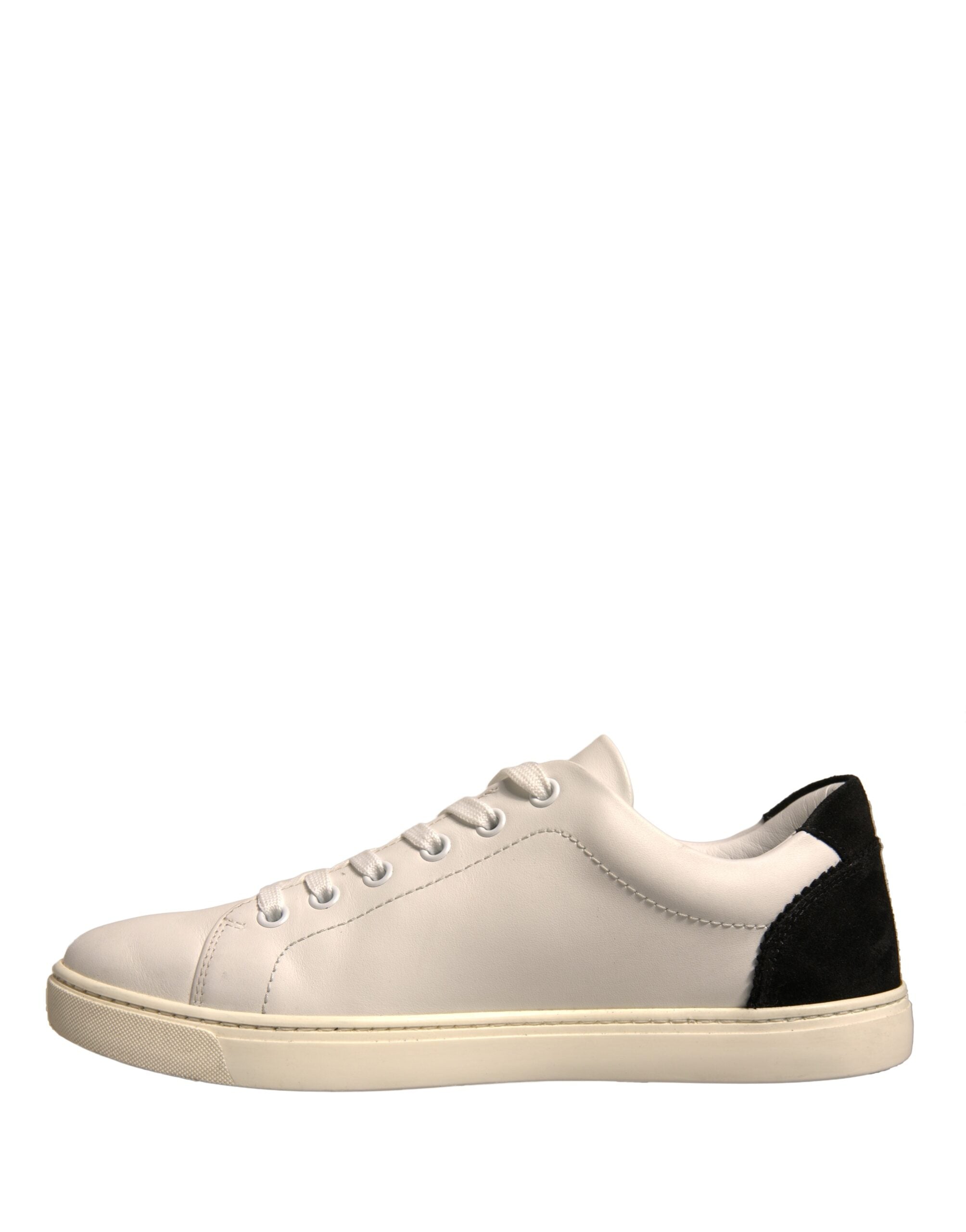 Dolce & Gabbana White Suede Leather Low Top Sneakers Women's Shoes (Pre-Owned)