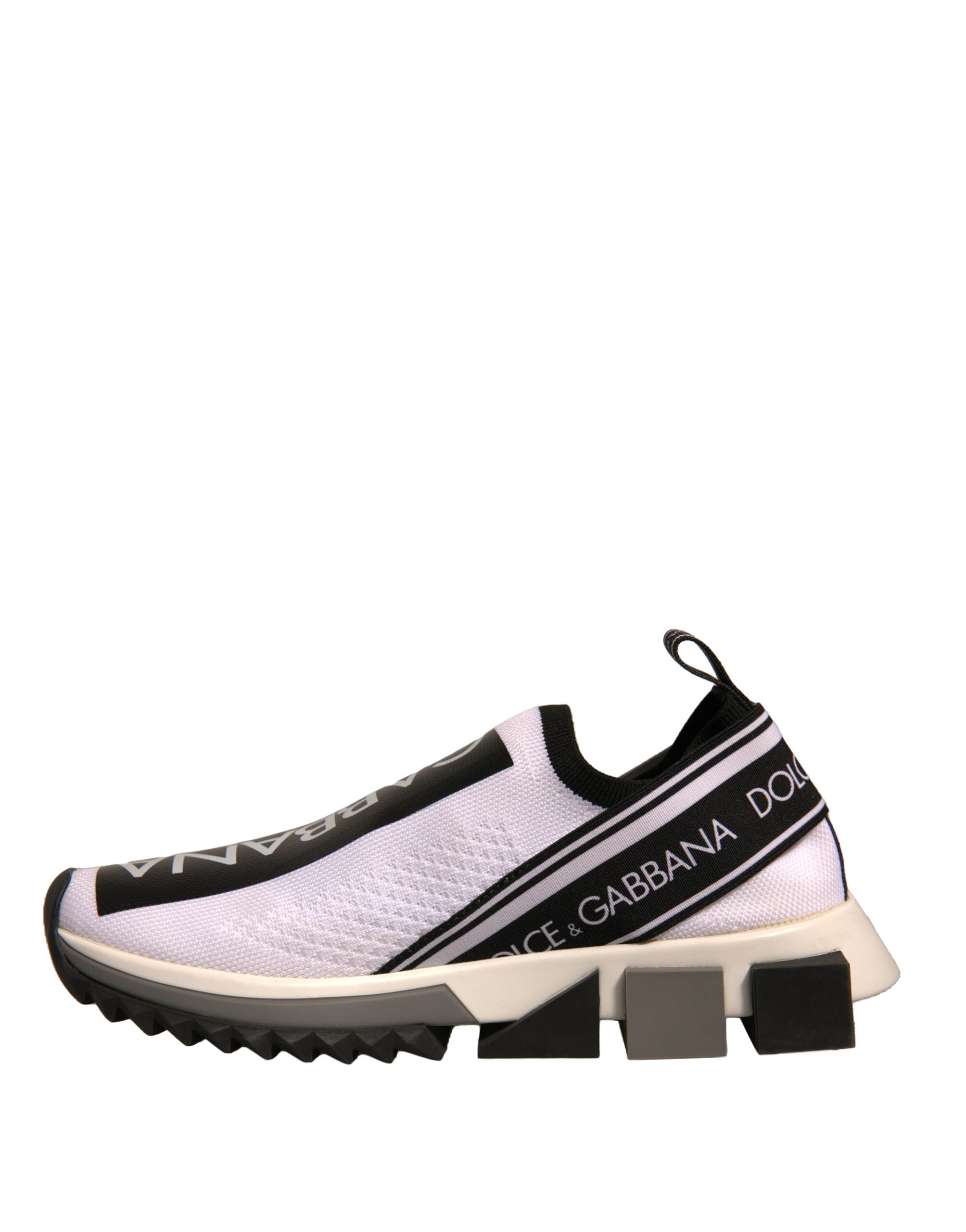 Dolce & Gabbana White Black Slip On Sorrento Sneakers Women's Shoes (Pre-Owned)