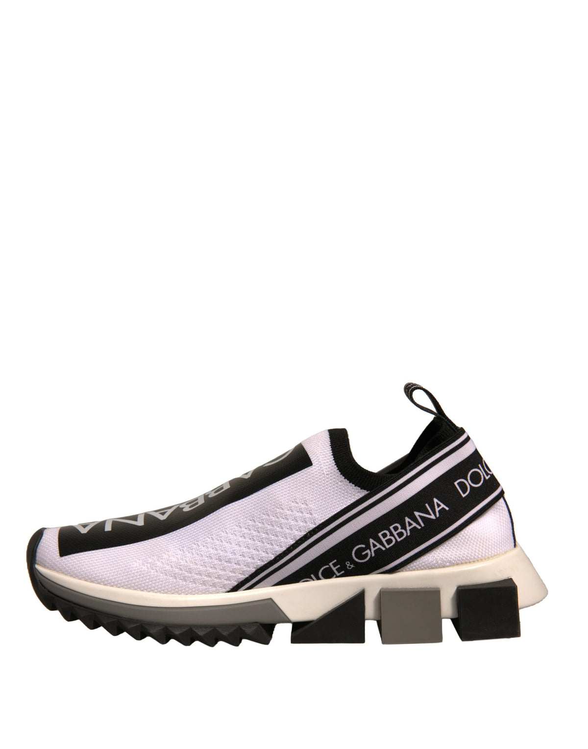 Dolce & Gabbana White Black Slip On Sorrento Sneakers Women's Shoes (Pre-Owned)