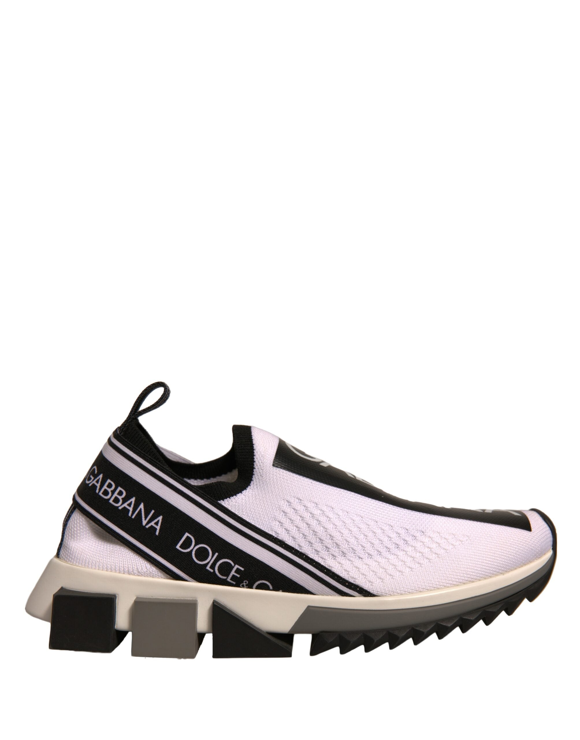 Dolce & Gabbana White Black Slip On Sorrento Sneakers Women's Shoes (Pre-Owned)