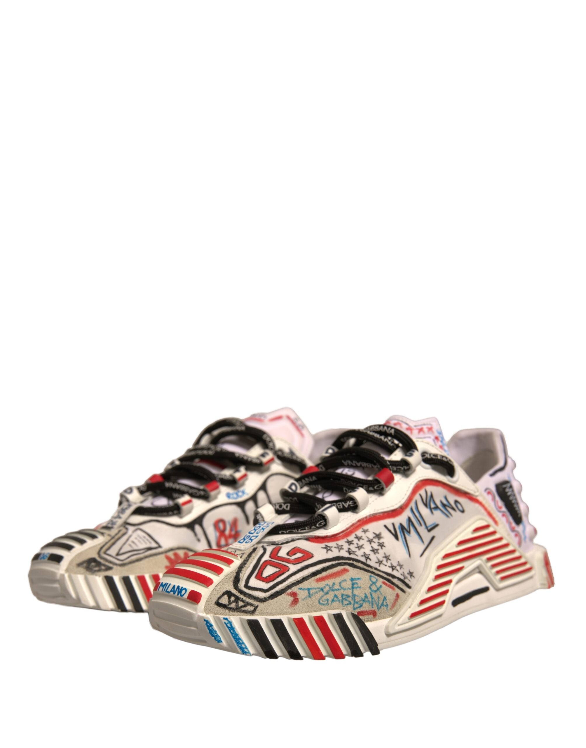 Dolce & Gabbana Multicolor Suede Fabric NS1 Sneakers Women's Shoes