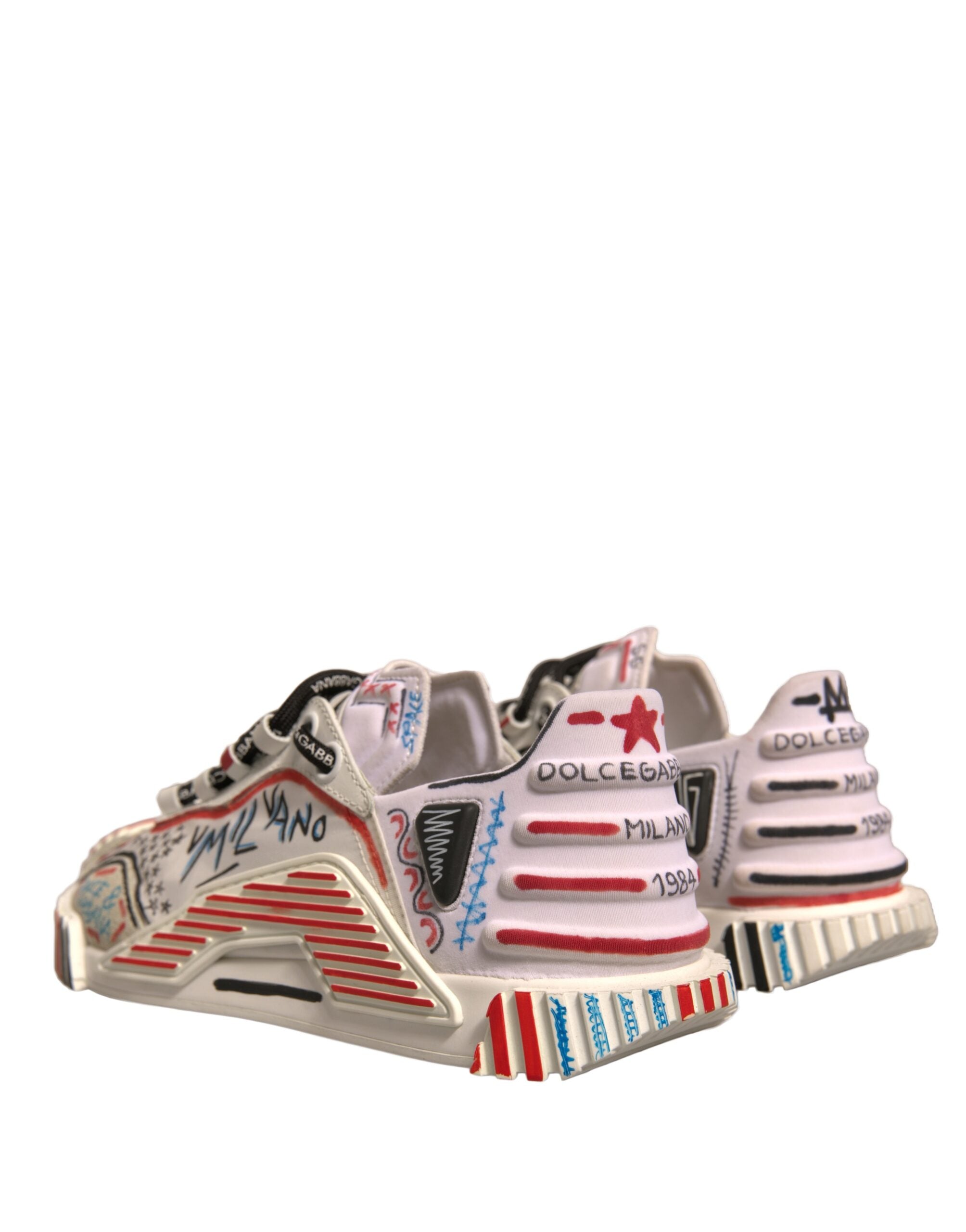 Dolce & Gabbana Multicolor Suede Fabric NS1 Sneakers Women's Shoes