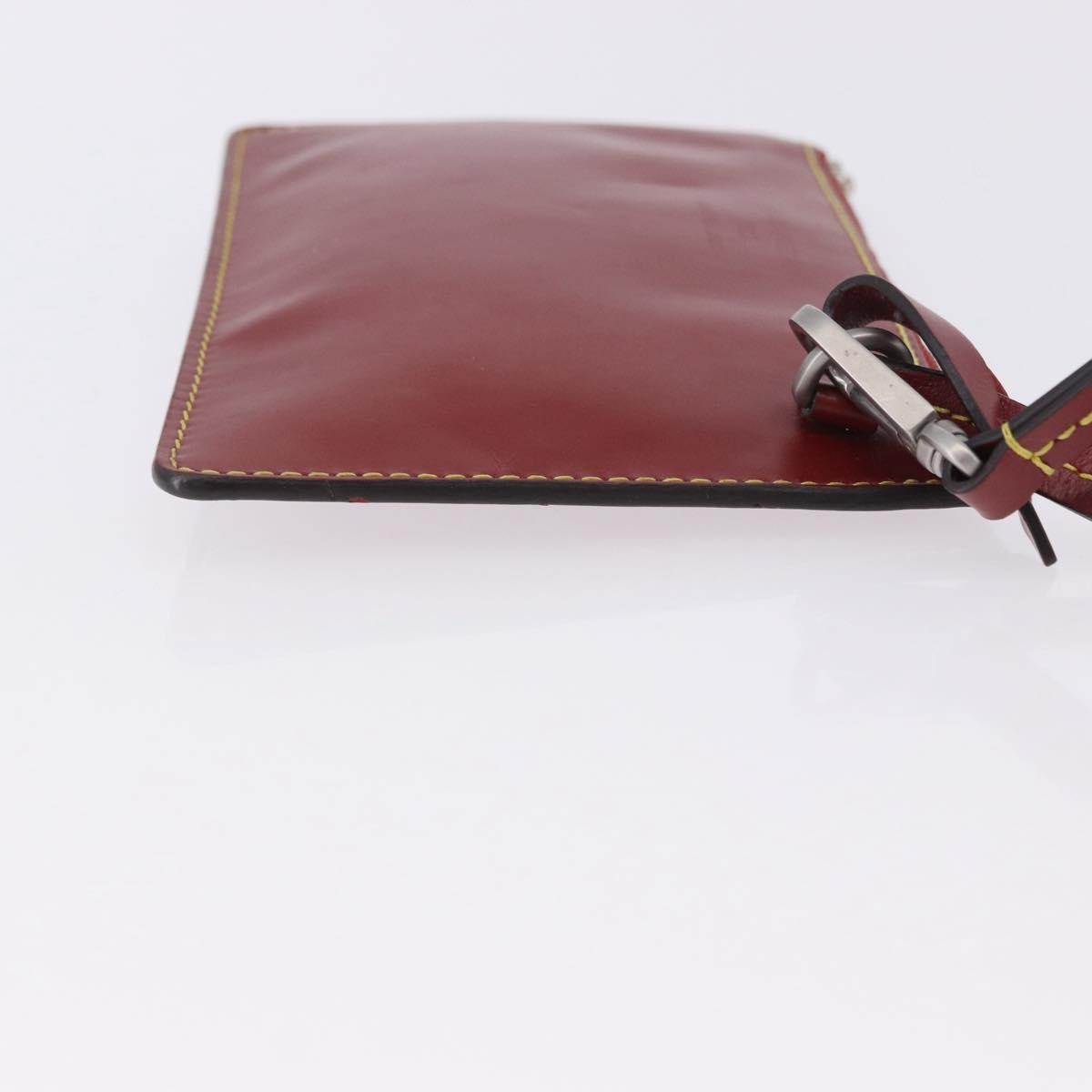 Louis Vuitton Neverfull Leather Red Leather Clutche & Pouche Bag (Pre-Owned)