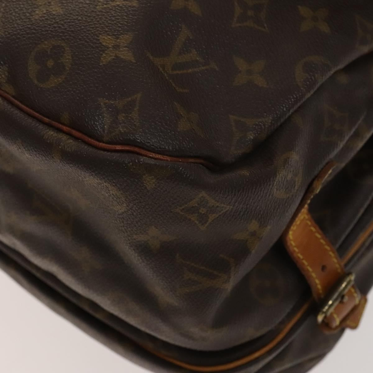 Louis Vuitton Saumur Monogram Canvas Brown Canvas Shoulder Bag Bag (Pre-Owned)