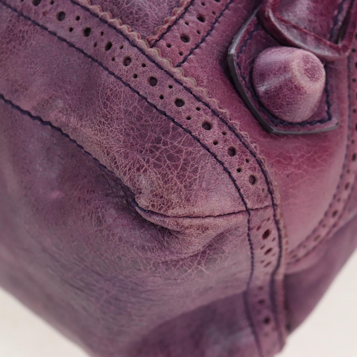 Balenciaga Covered Giant Brogues Day Hobo Leather Purple Leather Shoulder Bag Bag (Pre-Owned)