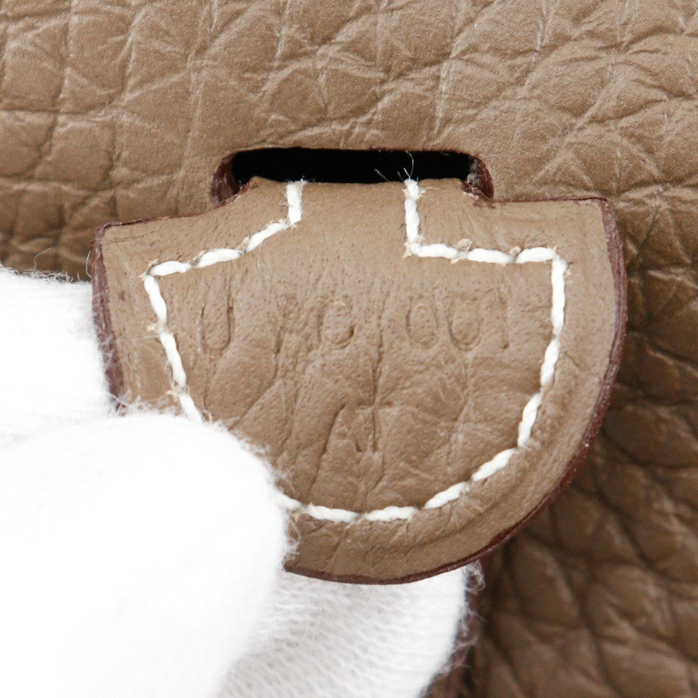 Hermes Evelyne Bag Gen Iii Clemence Brown Leather Shoulder Bag Bag (Pre-Owned)