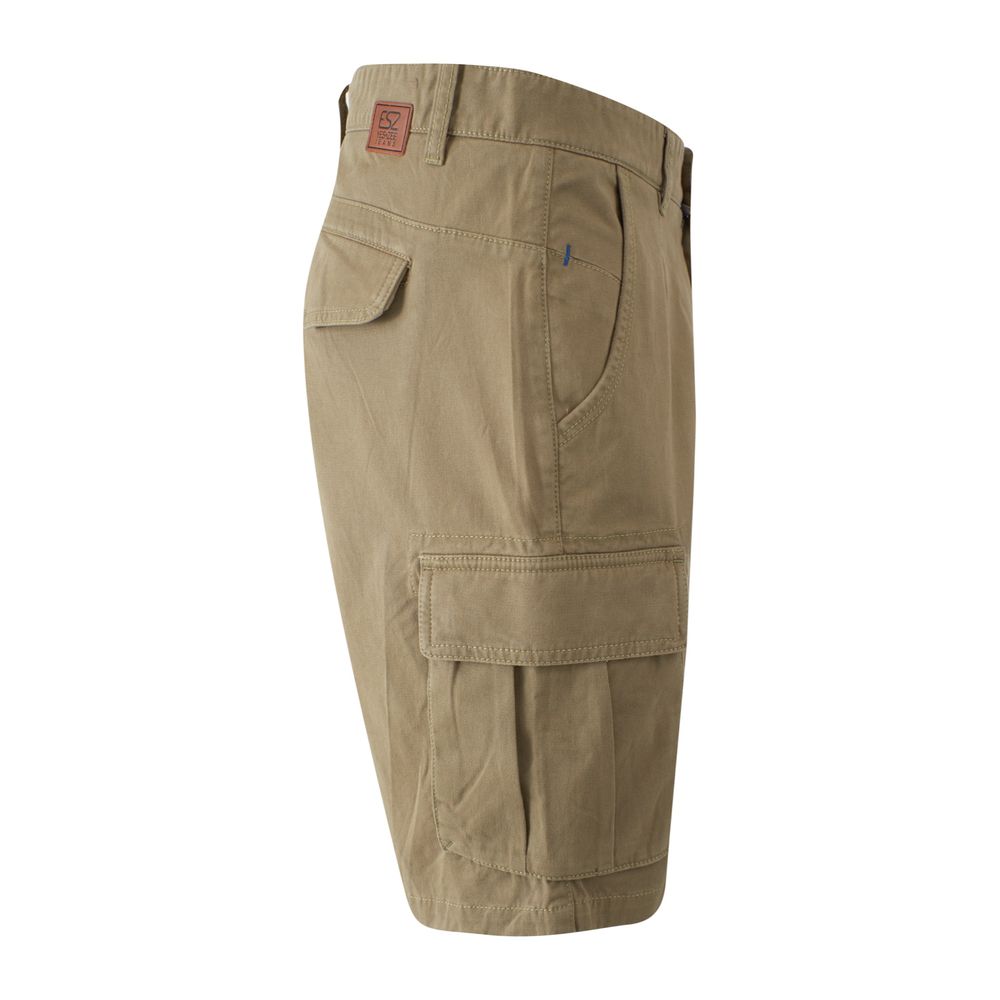 Yes Zee Beige Cotton Men Bermuda Men's Short