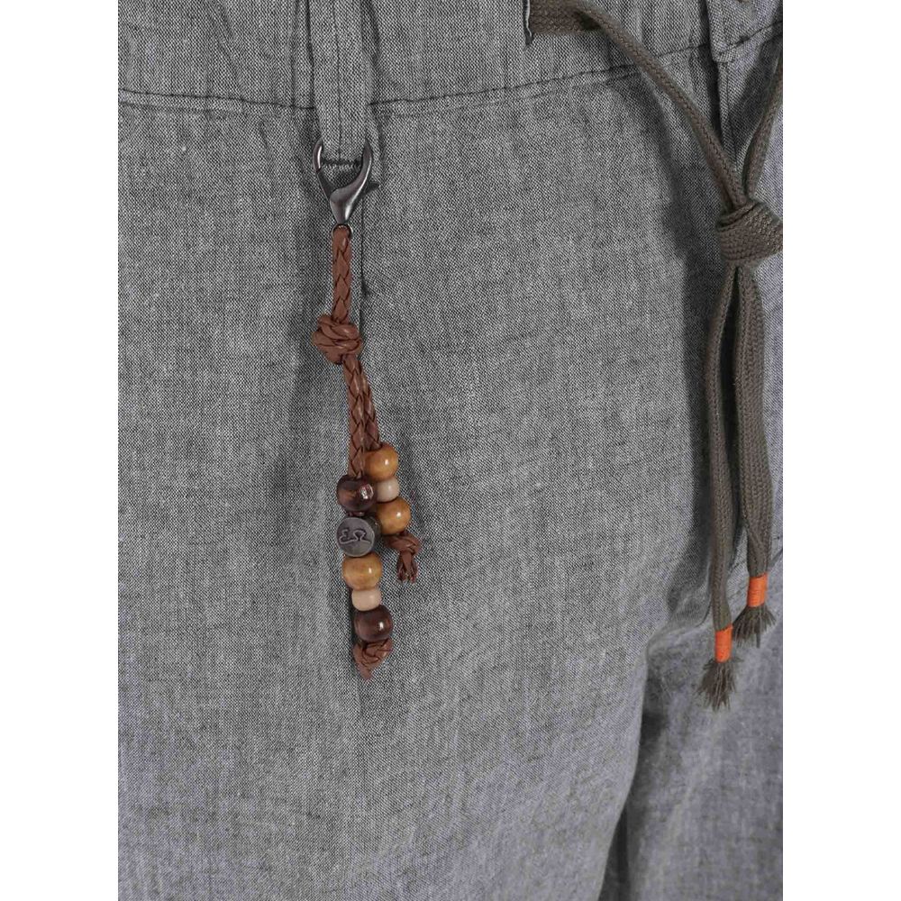 Yes Zee Gray Linen Men Men's Trouser