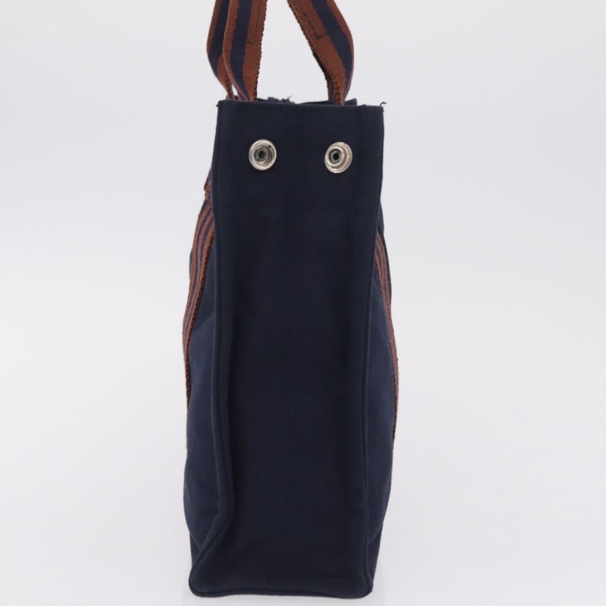 Hermes Fourre Tout Toile Navy Canvas Tote Bag Bag (Pre-Owned)
