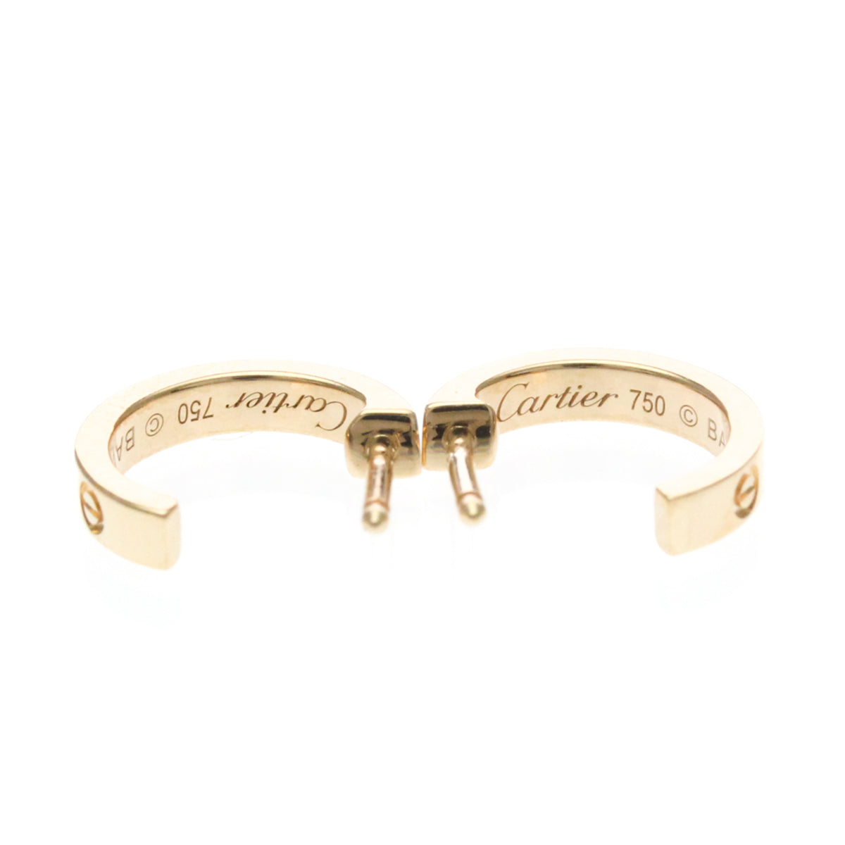 Cartier Love Hoop 18K Rose Gold Gold Pink_Gold Earrings Jewelry (Pre-Owned)