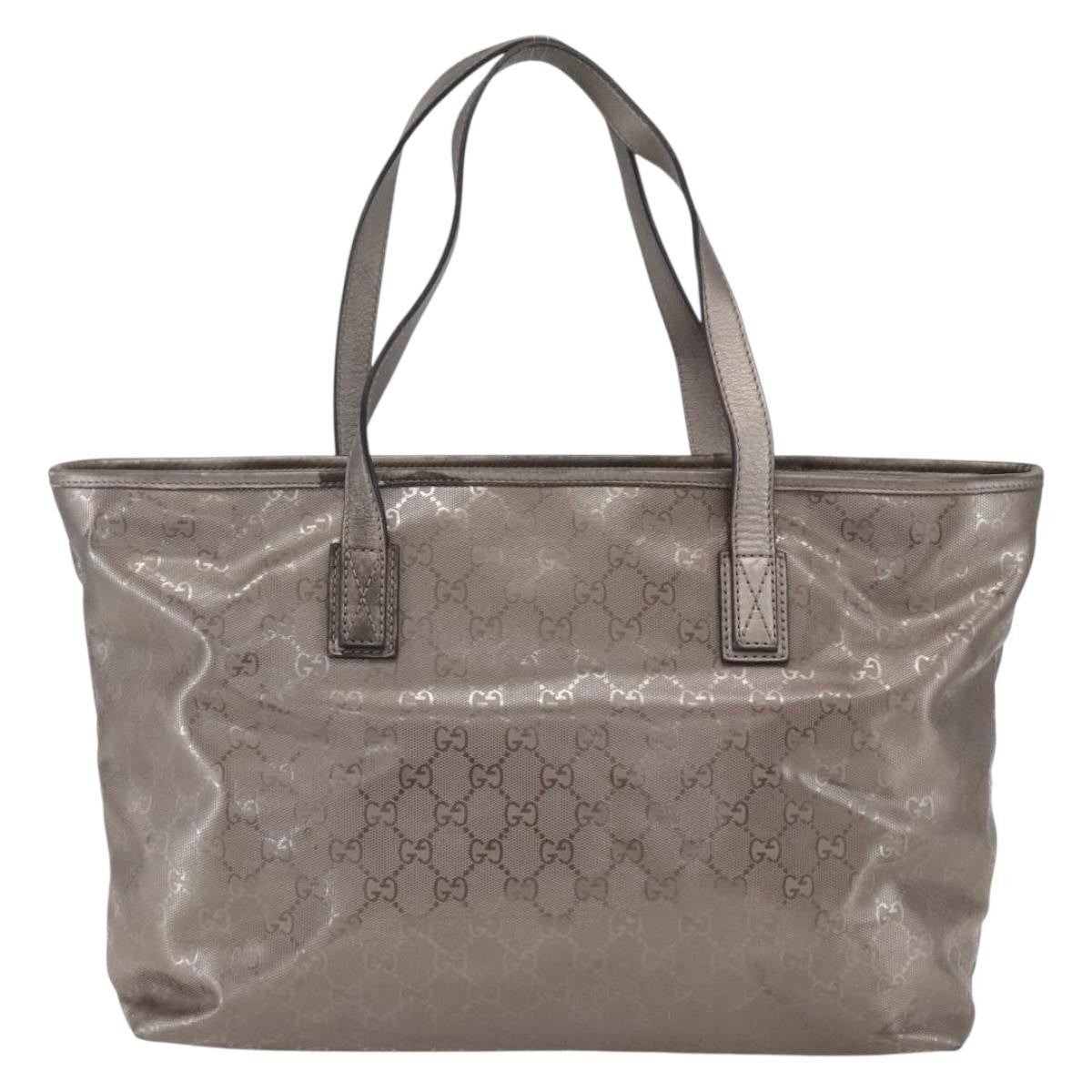 Gucci Plus Tote Gg Imprime Silver Pvc Tote Bag Bag (Pre-Owned)