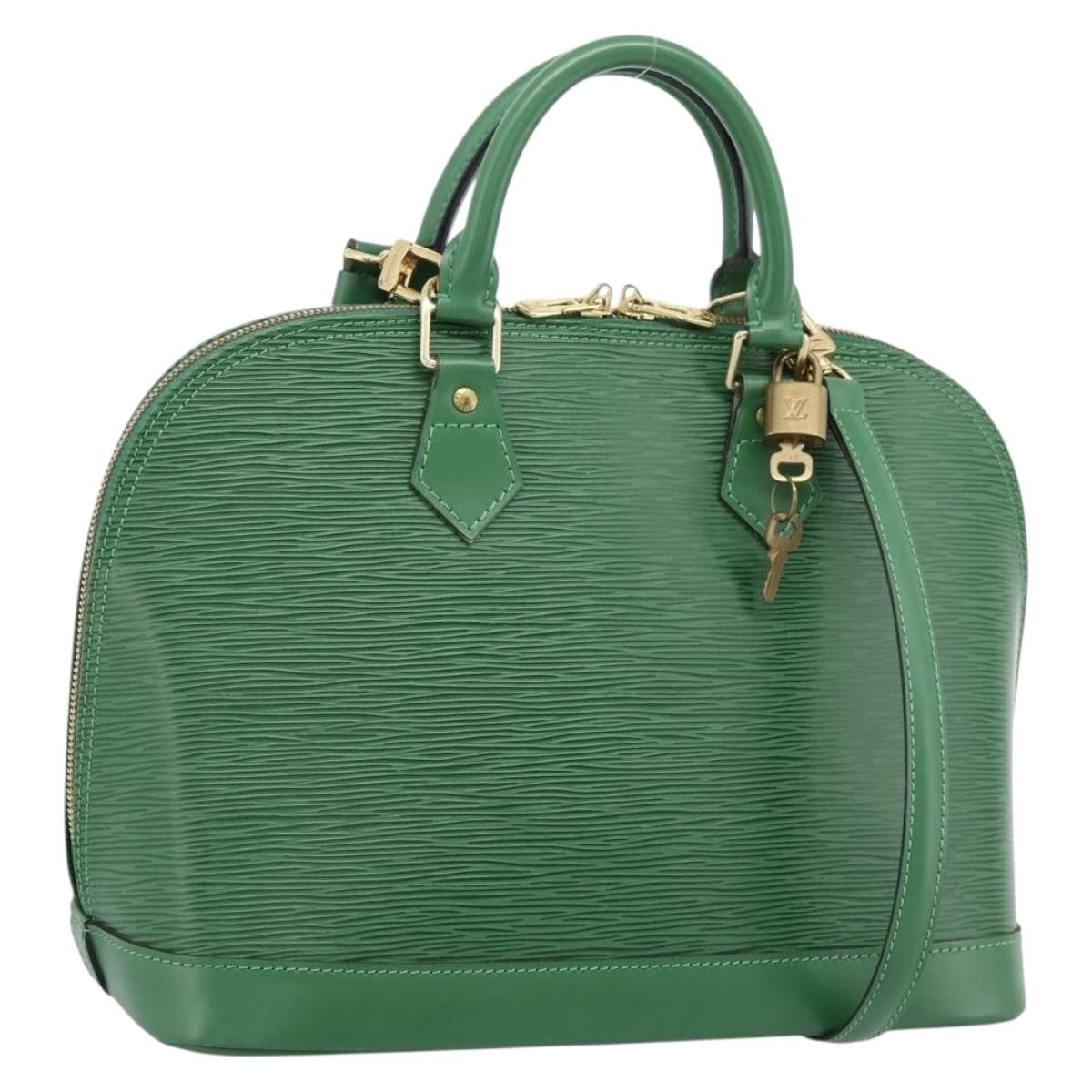 Louis Vuitton Alma Epi Leather Green Leather Handbag (Pre-Owned)