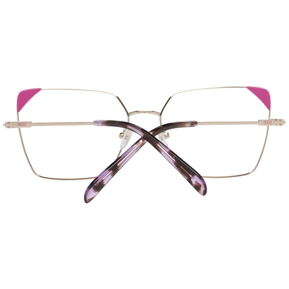 Emilio Pucci Rose Gold Metal & Plastic Glasses Women's (Frames)