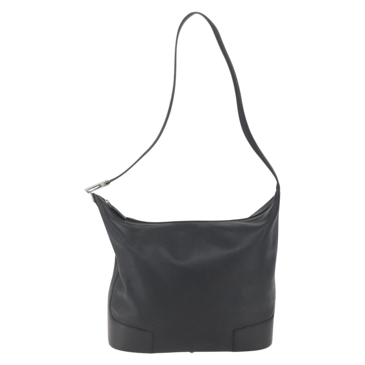Loewe Vintage Leather Black Leather Shoulder Bag Bag (Pre-Owned)