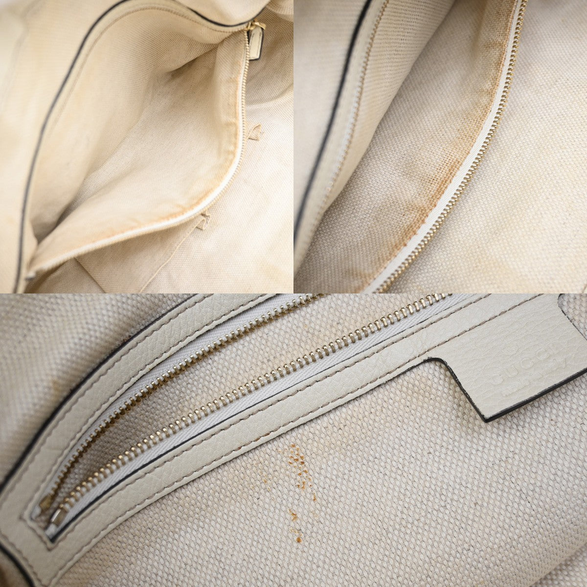 Gucci Soho Messenger Leather White Leather Shoulder Bag Bag (Pre-Owned)