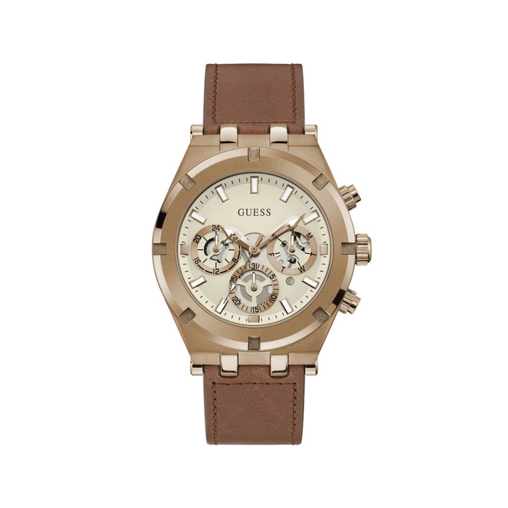 Guess Brown Leather Men's Watch