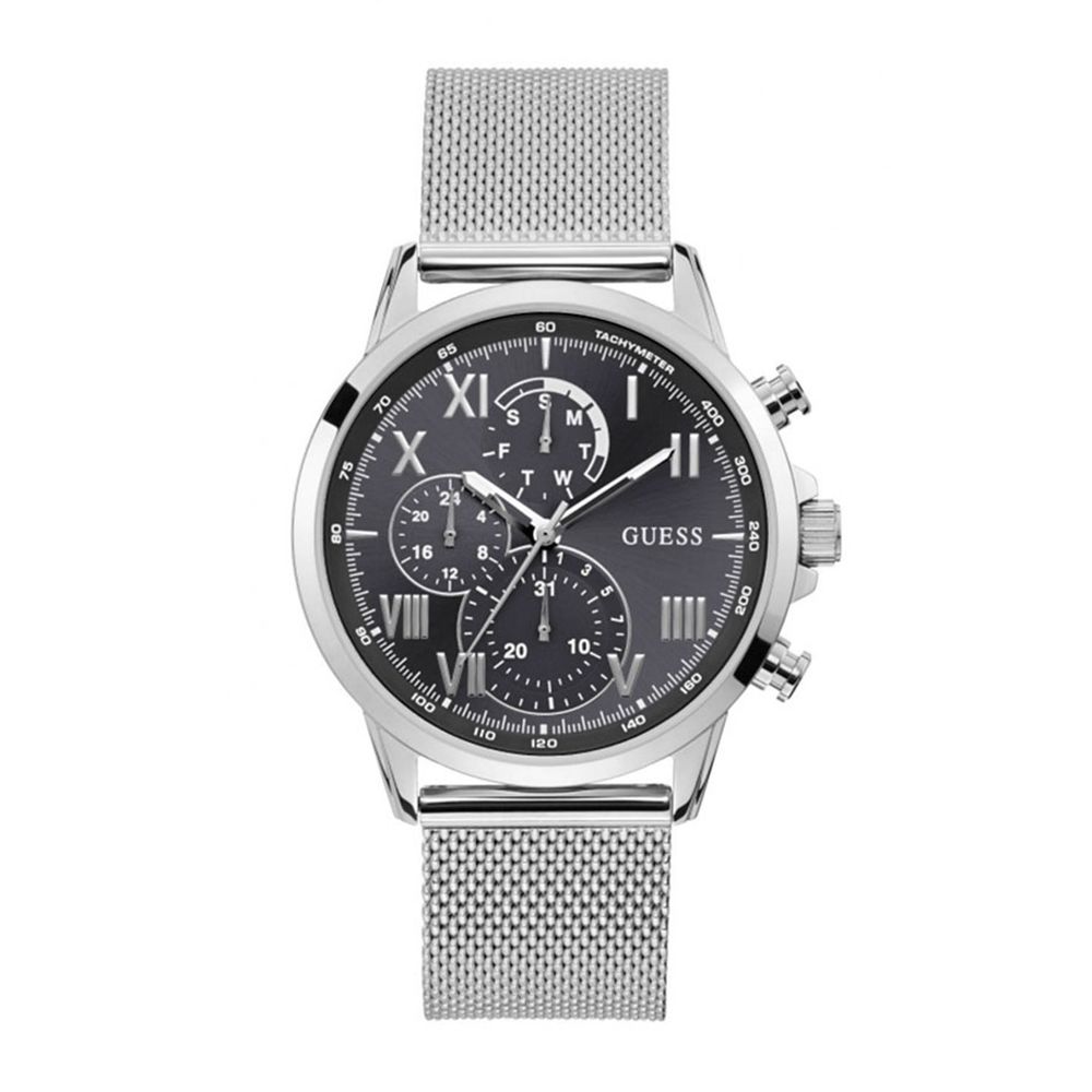 Guess Gray Stainless Steel Men's Watch