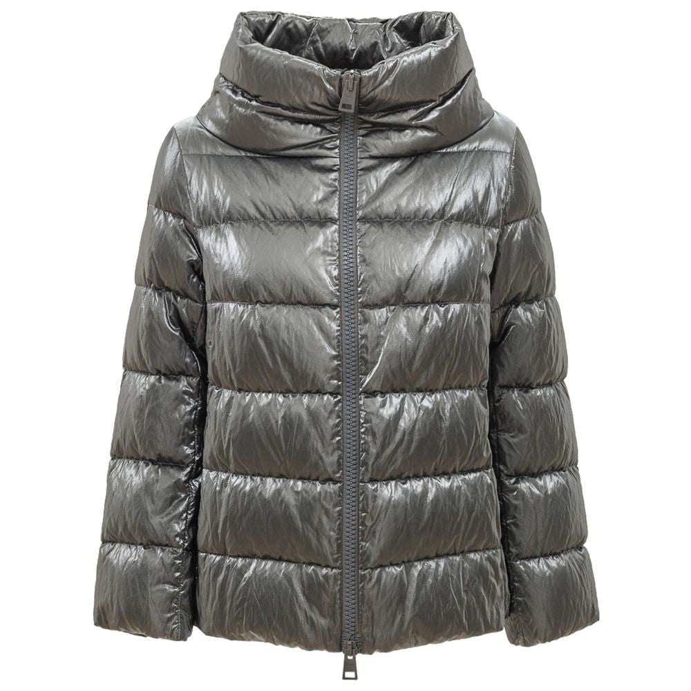 Herno Silver Viscose Jackets & Women's Coat