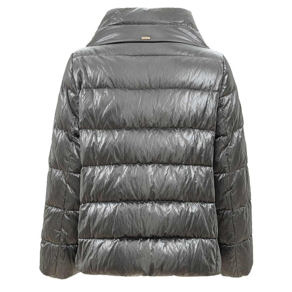 Herno Silver Viscose Jackets & Women's Coat