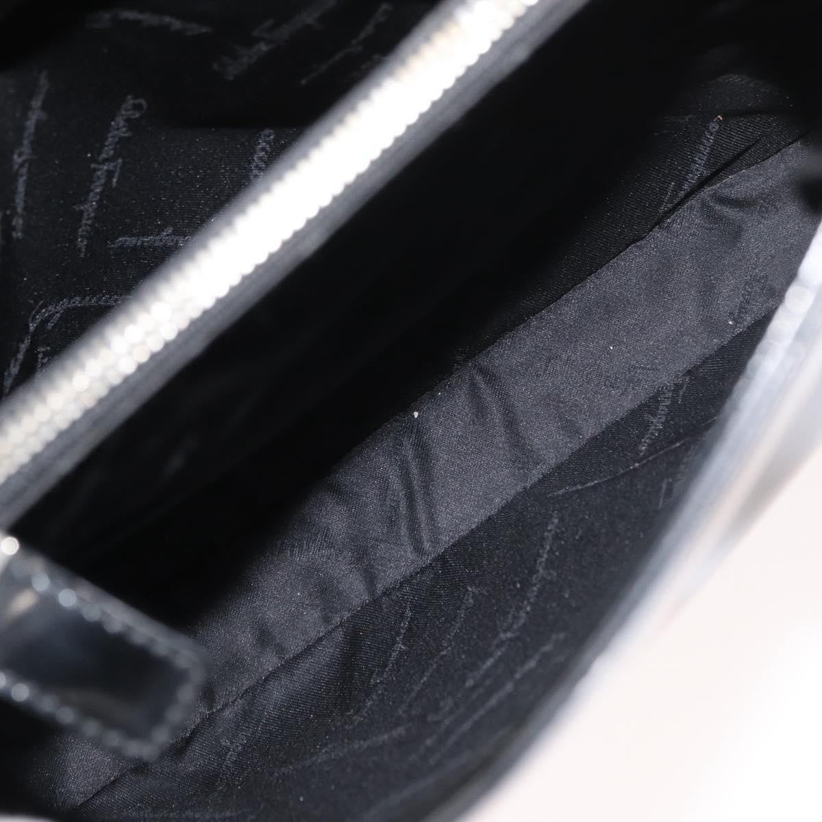 Salvatore Ferragamo Vintage Patent Leather Black Patent_Leather Tote Bag Bag (Pre-Owned)