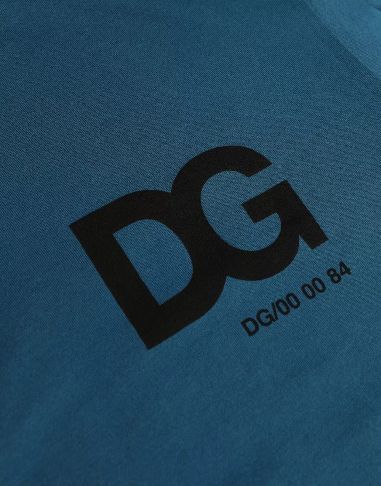 Dolce & Gabbana Blue Logo Cotton Round Neck Short Sleeves Men's T-shirt (Pre-Owned)