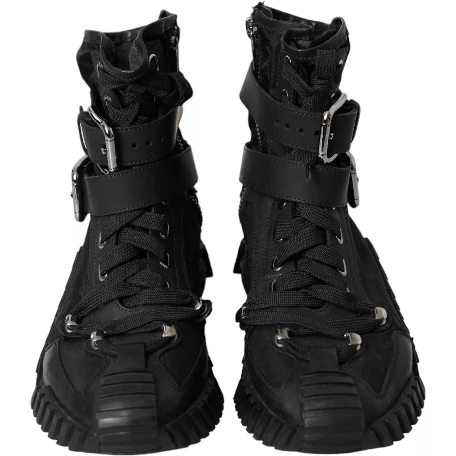 Dolce & Gabbana Black Nylon NS1 High Top Sneakers Women's Shoes (Pre-Owned)