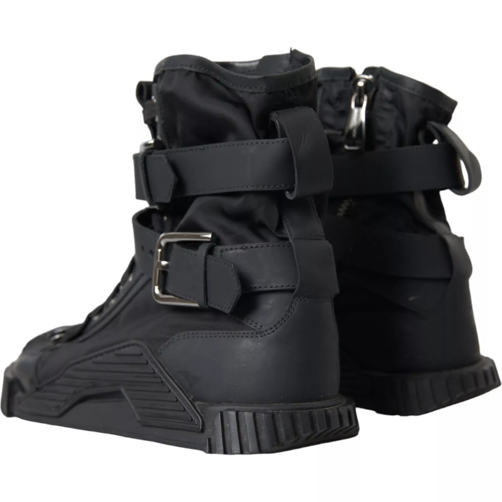 Dolce & Gabbana Black Nylon NS1 High Top Sneakers Women's Shoes (Pre-Owned)