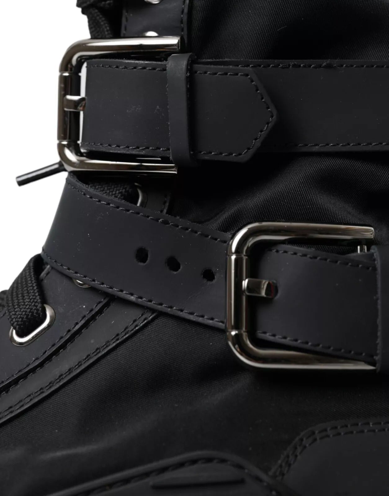 Dolce & Gabbana Black Nylon NS1 High Top Sneakers Women's Shoes (Pre-Owned)