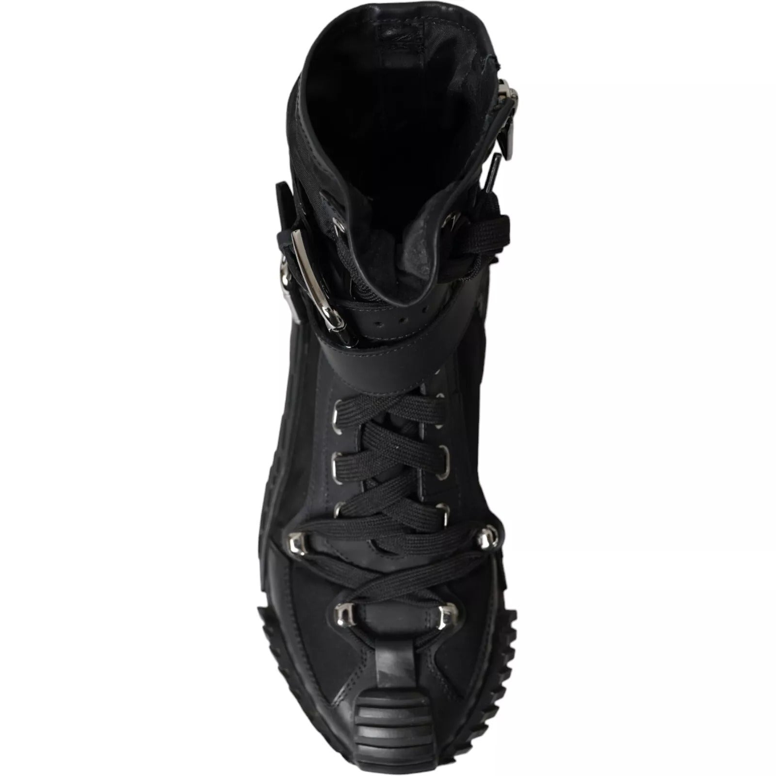 Dolce & Gabbana Black Nylon NS1 High Top Sneakers Women's Shoes (Pre-Owned)