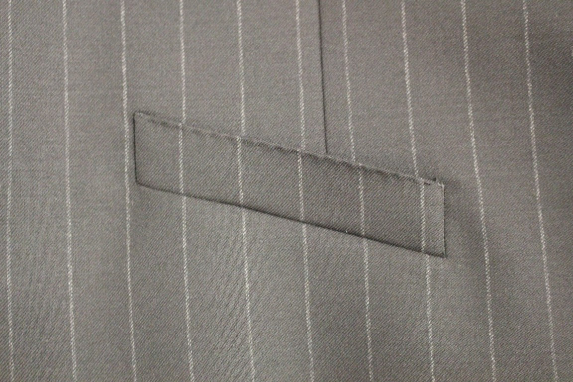Dolce & Gabbana Black Striped Wool Logo Men's Vest