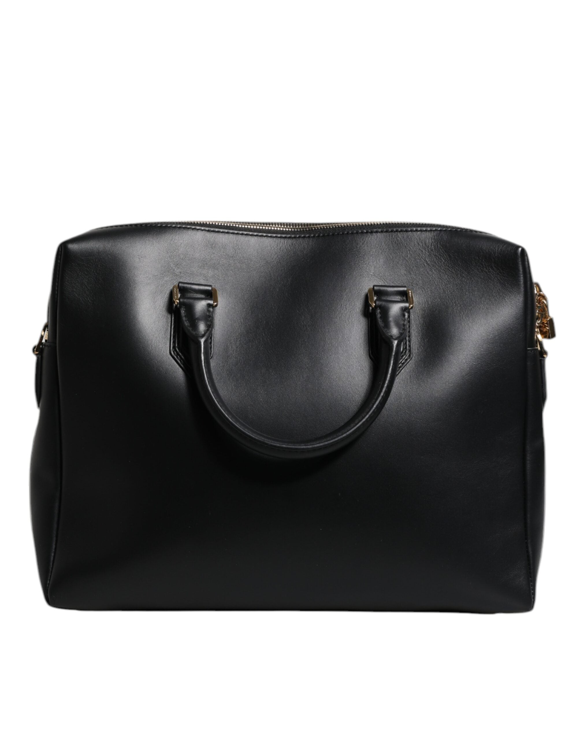 Dolce & Gabbana Black Smooth Leather Logo Printed Monreale Briefcase Men's Bag (Pre-Owned)