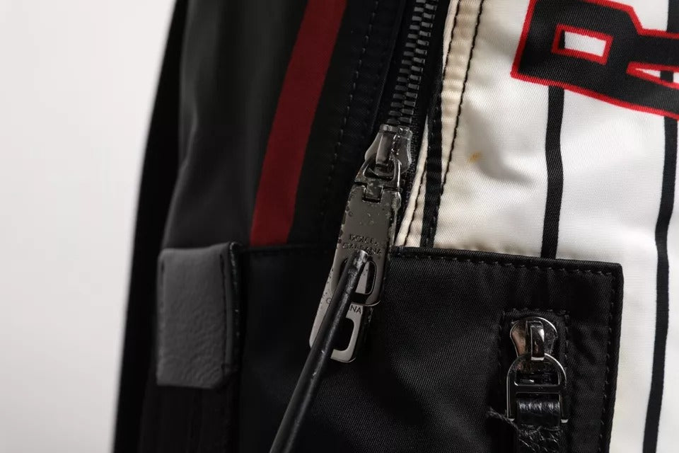 Dolce & Gabbana Black White Vulcano Royal King Print Men Backpack Men's Bag (Pre-Owned)