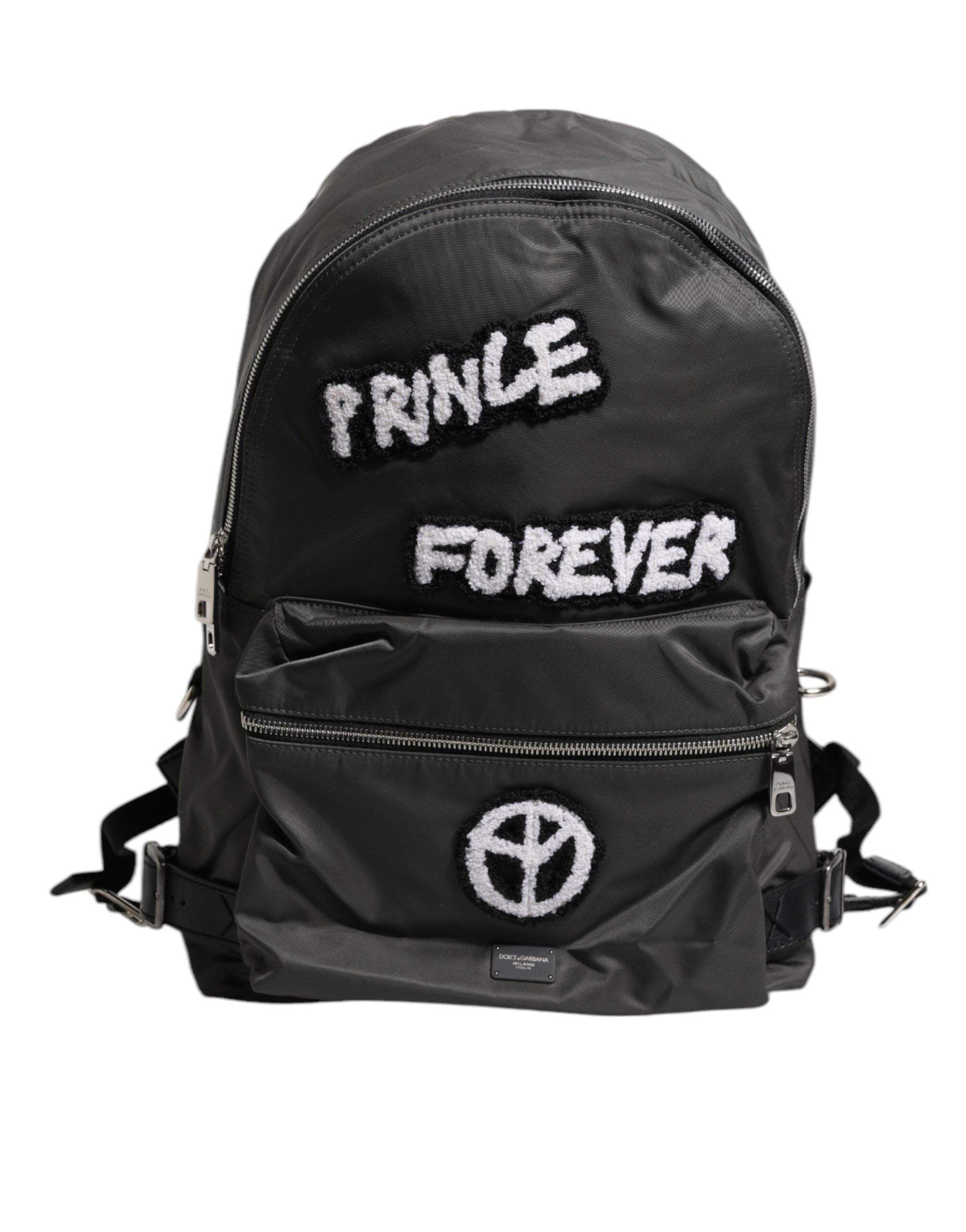 Dolce & Gabbana Gray Nylon Prince Forever School Travel Men Backpack Men's Bag (Pre-Owned)
