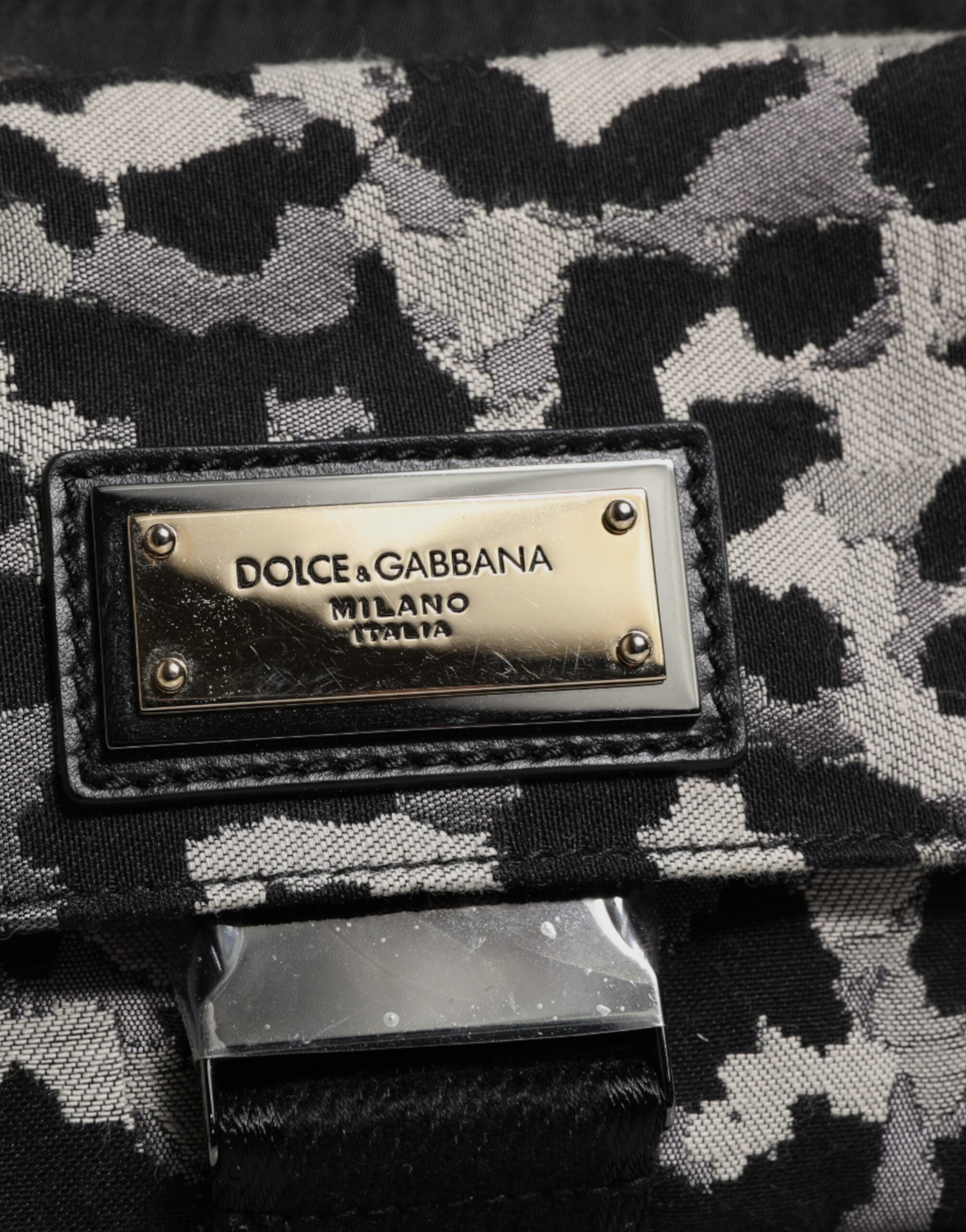 Dolce & Gabbana Multicolor Leopard Jacquard Crossbody Men's Bag