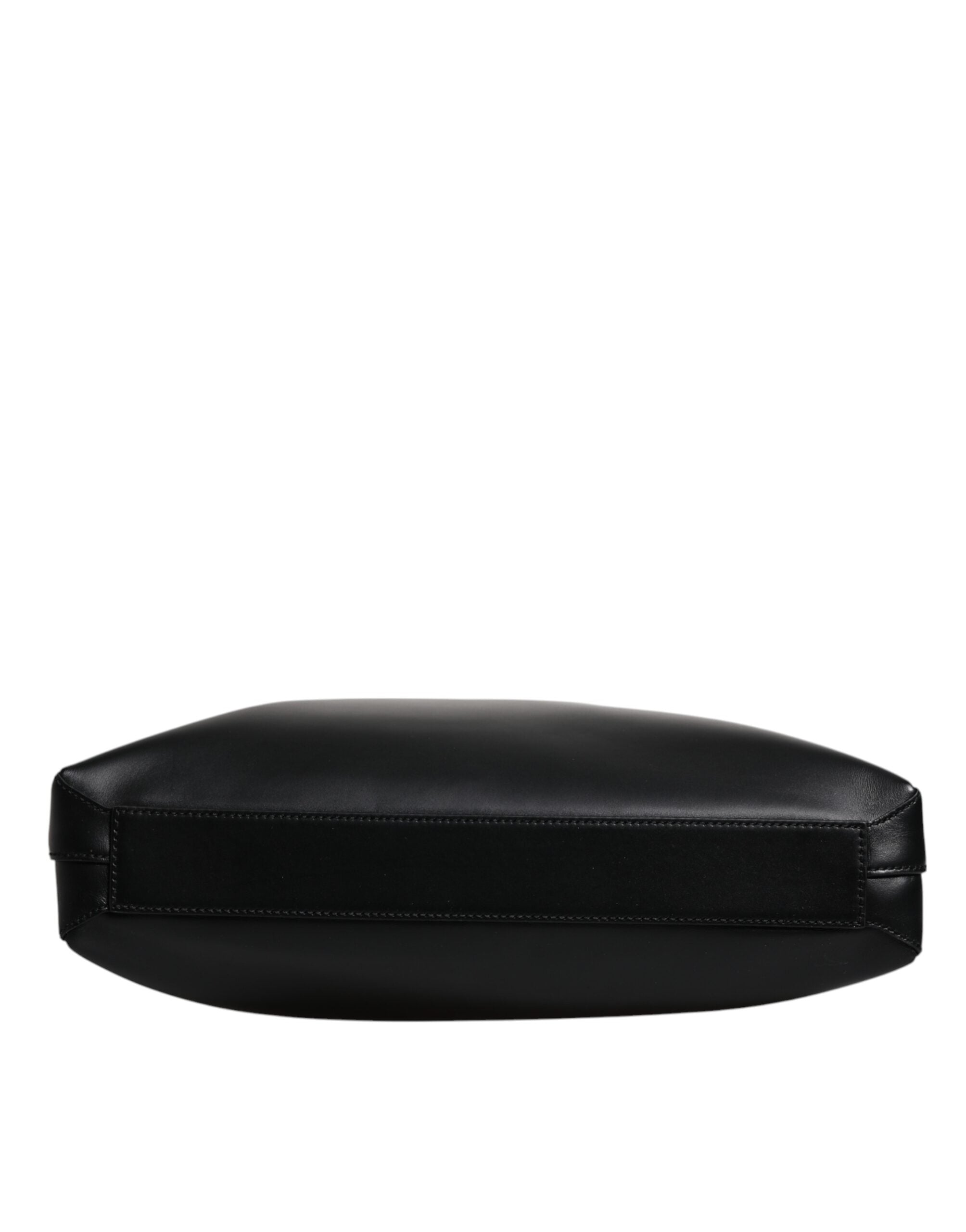 Dolce & Gabbana Black Calfskin Leather Heat Pressed Logo Briefcase Men's Bag (Pre-Owned)