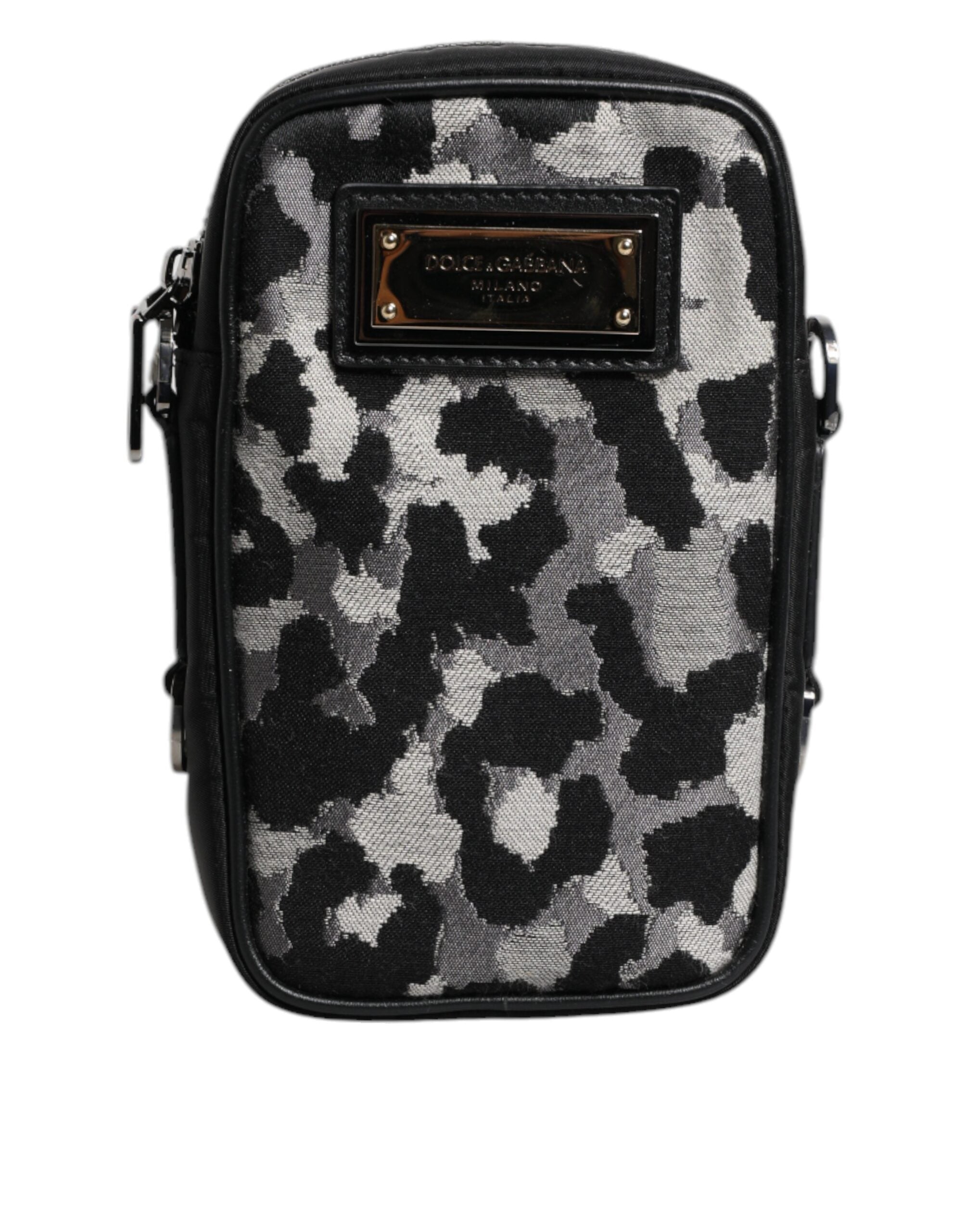 Dolce & Gabbana Multicolor Camouflage Jacquard Logo Plaque Crossbody Men's Bag (Pre-Owned)