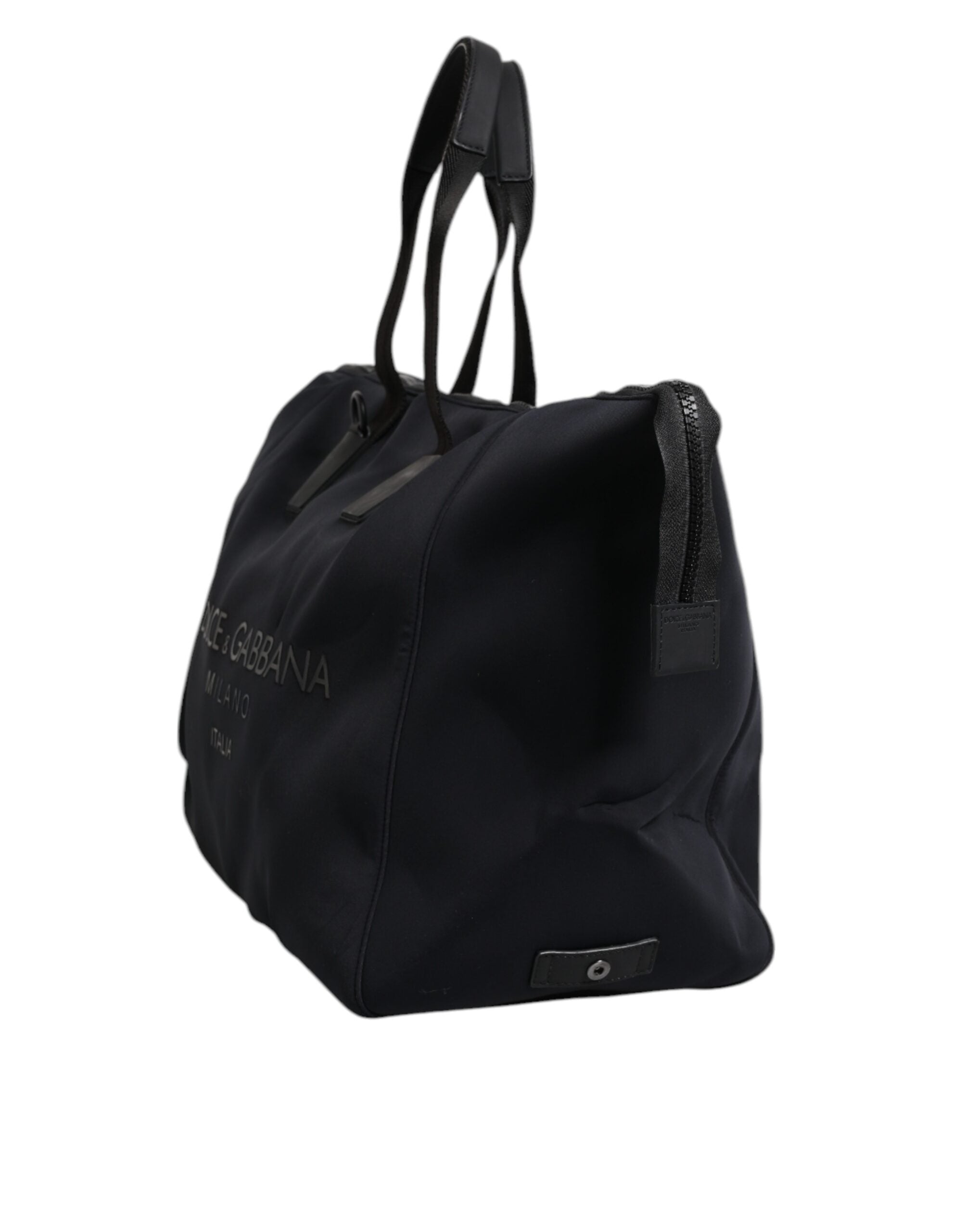 Dolce & Gabbana Black Canvas DG Logo Print Shopping Hand Tote Men's Bag (Pre-Owned)