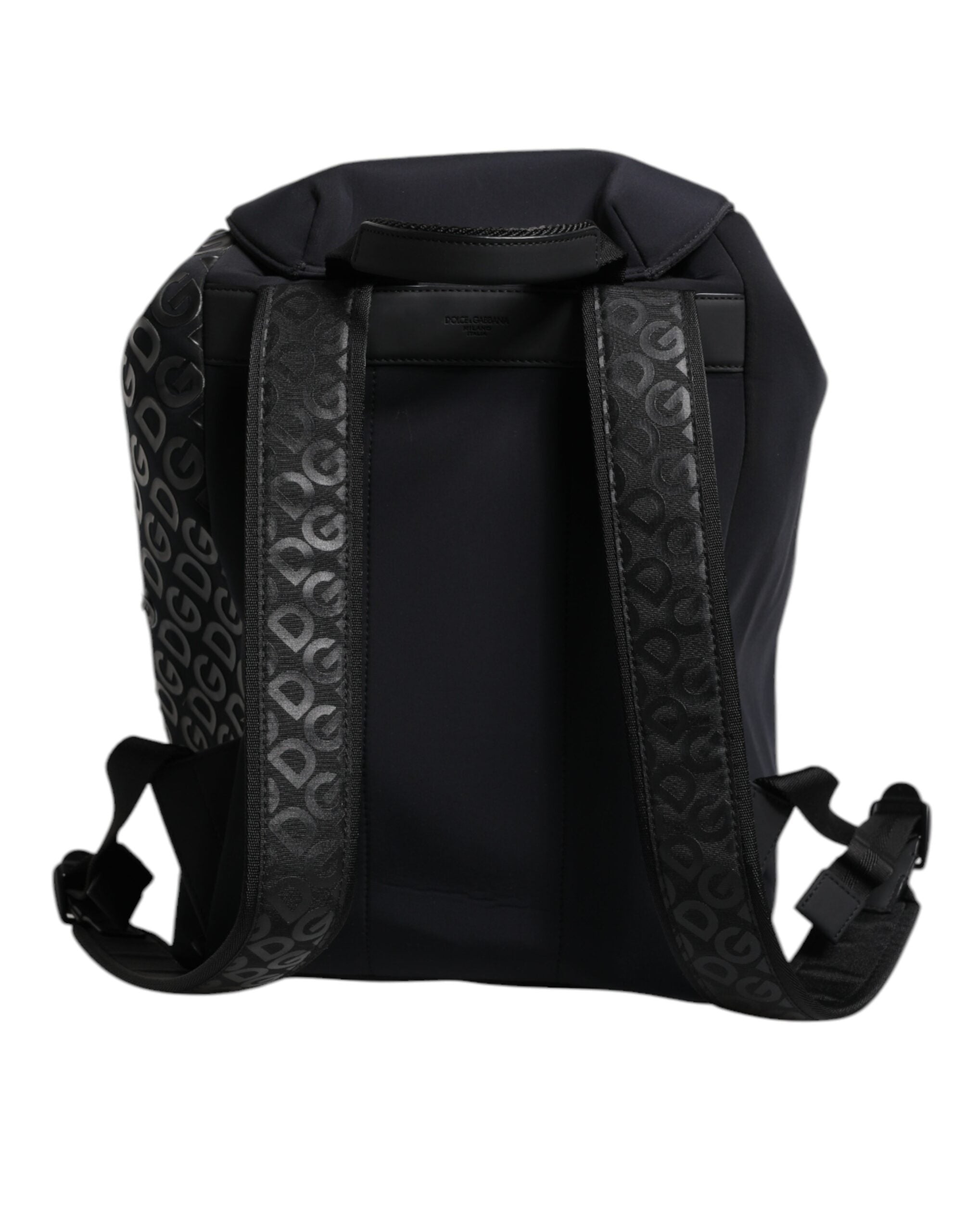 Dolce & Gabbana Black Neoprene Nylon DG Logo School Backpack Men's Bag (Pre-Owned)