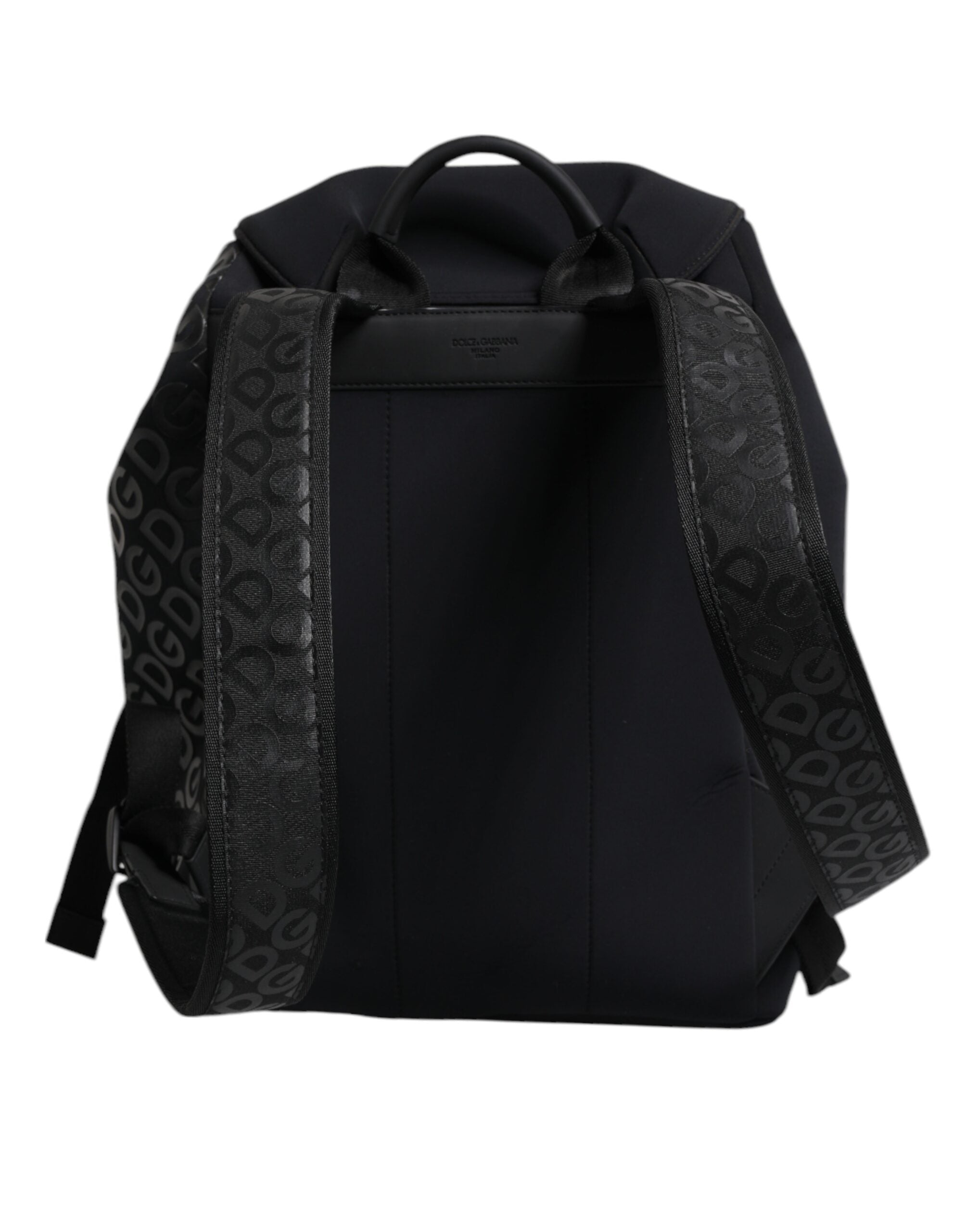 Dolce & Gabbana Black Neoprene Nylon DG Logo School Backpack Men's Bag (Pre-Owned)