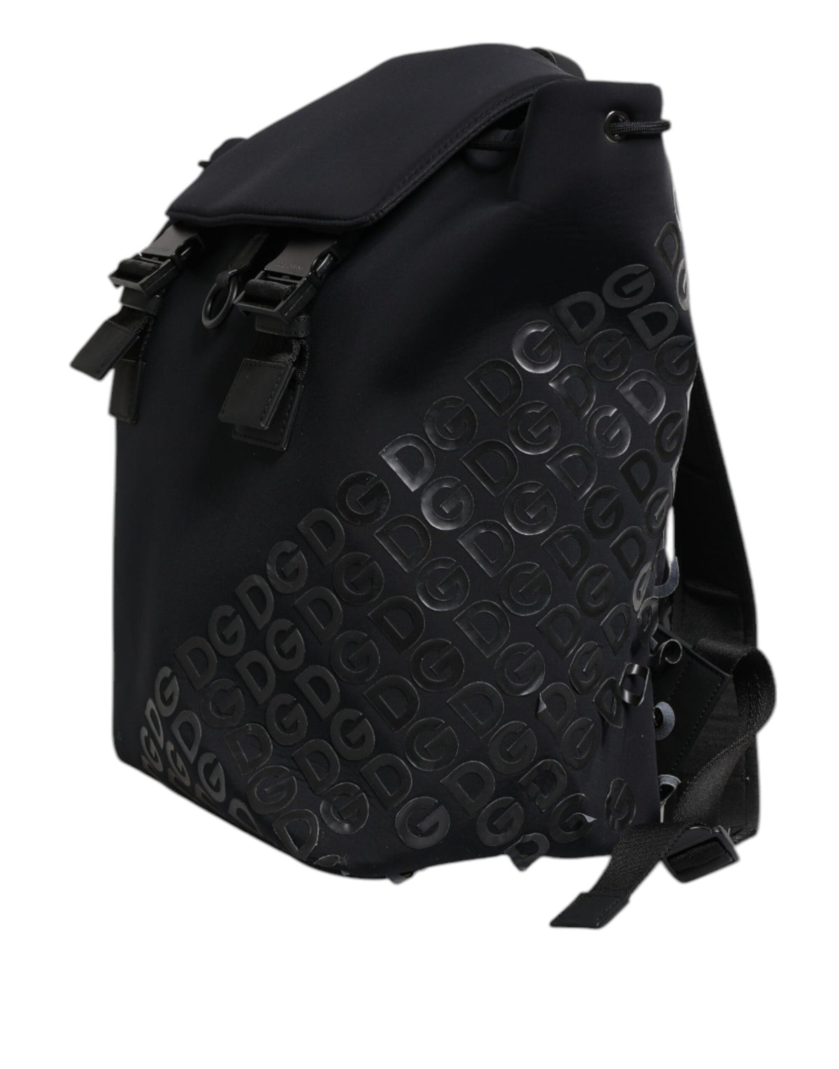 Dolce & Gabbana Black Neoprene Nylon DG Logo School Backpack Men's Bag (Pre-Owned)