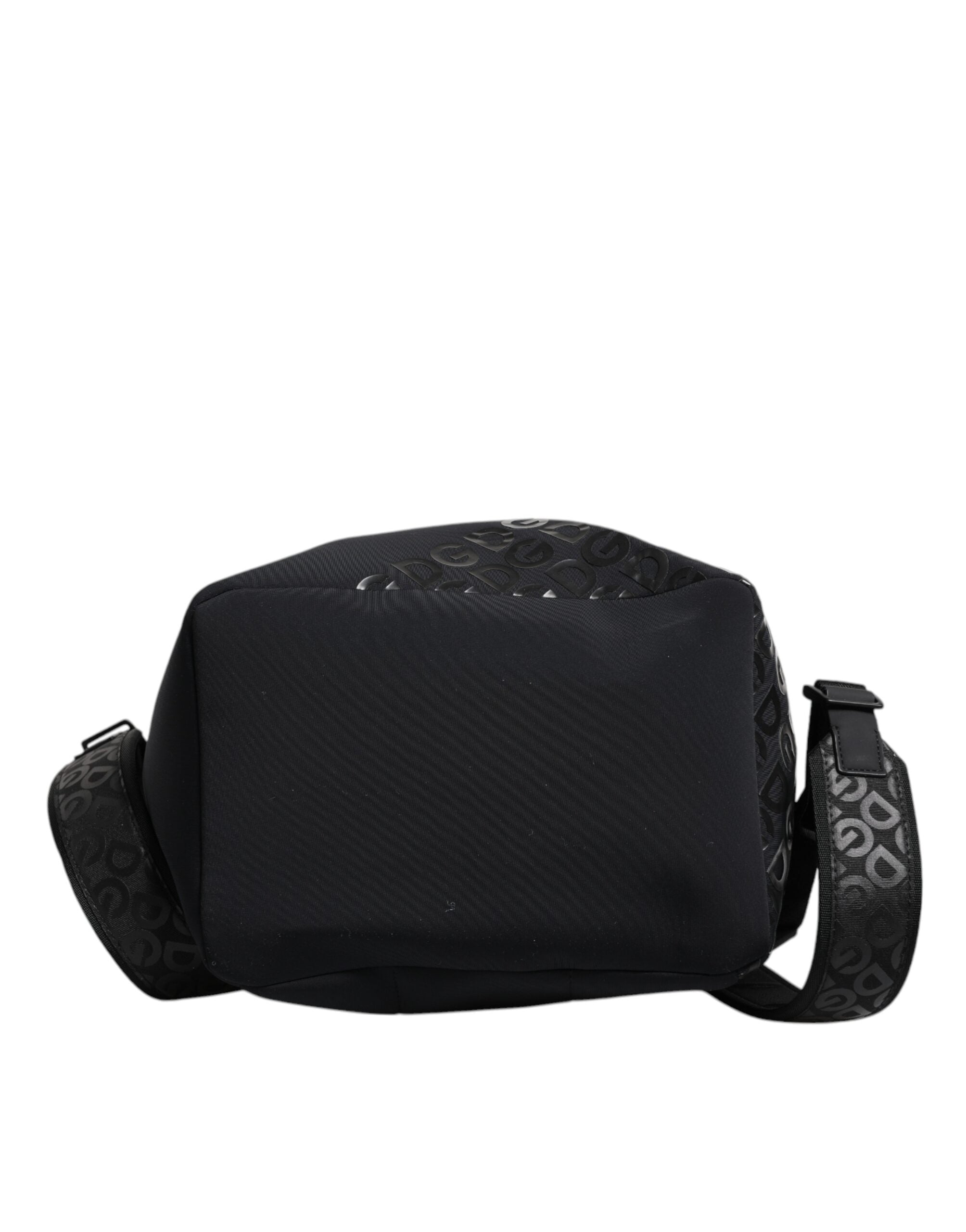 Dolce & Gabbana Black Neoprene Nylon DG Logo School Backpack Men's Bag